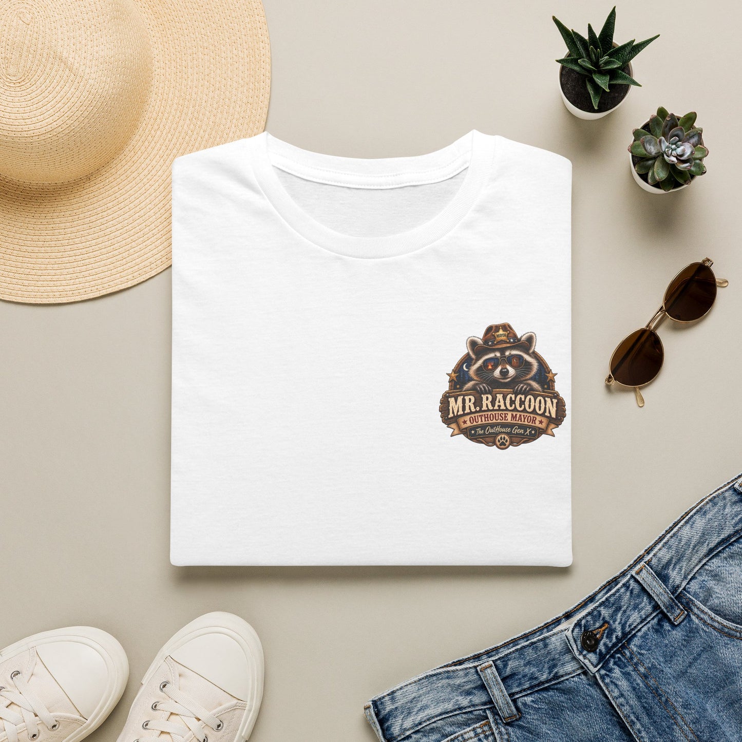 Mr. Raccoon Official OutHouse Mayor T-Shirt — Gen X Rustic Graphic Tee