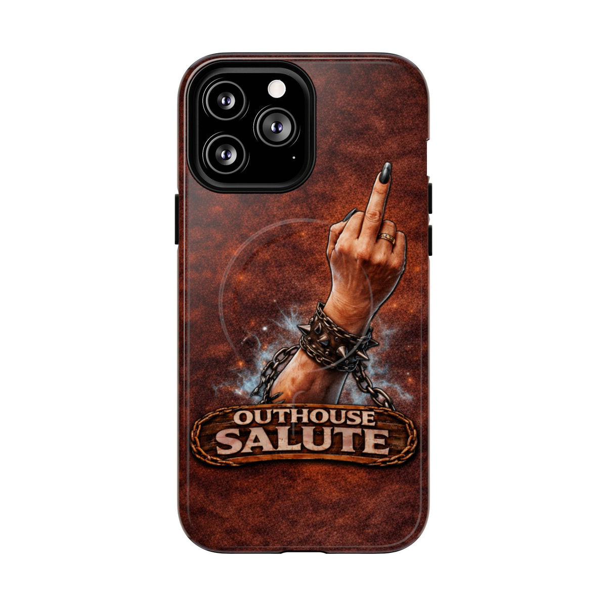 Women's Outhouse Salute Phone Case — Rugged, Weathered Protective Phone Case