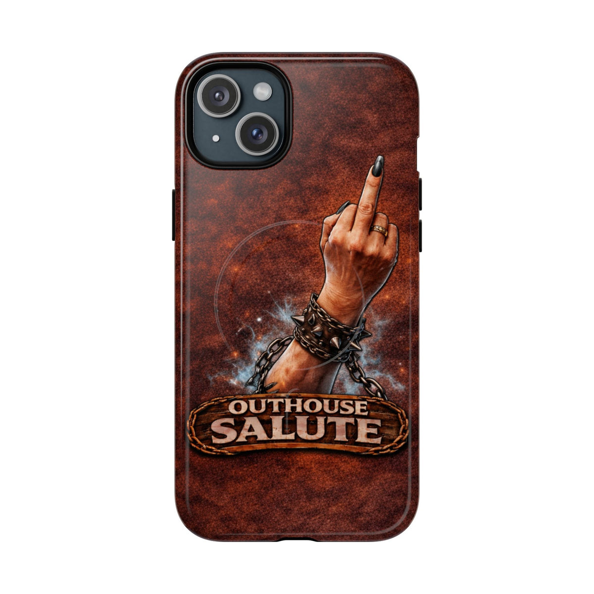 Women's Outhouse Salute Phone Case — Rugged, Weathered Protective Phone Case