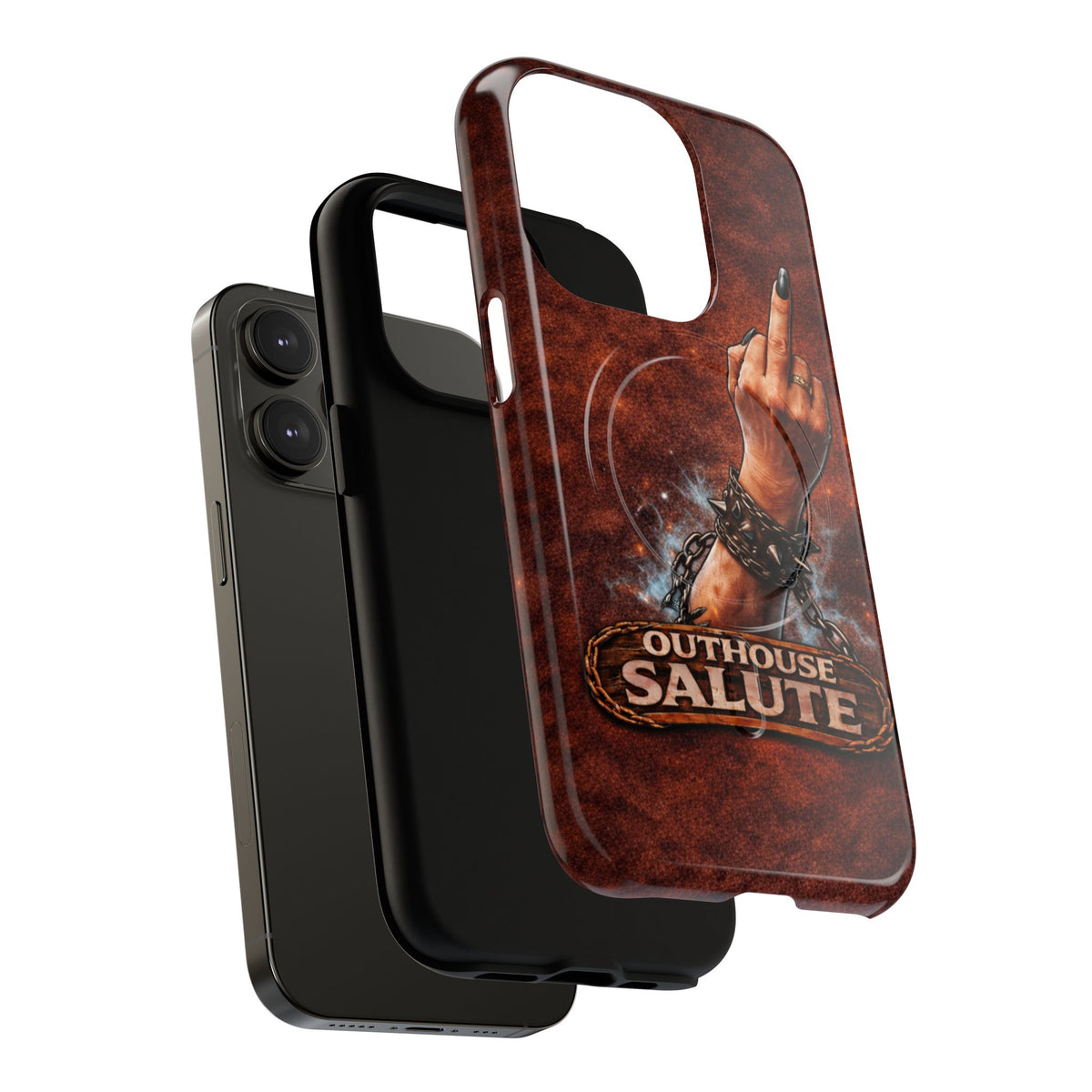 Women's Outhouse Salute Phone Case — Rugged, Weathered Protective Phone Case