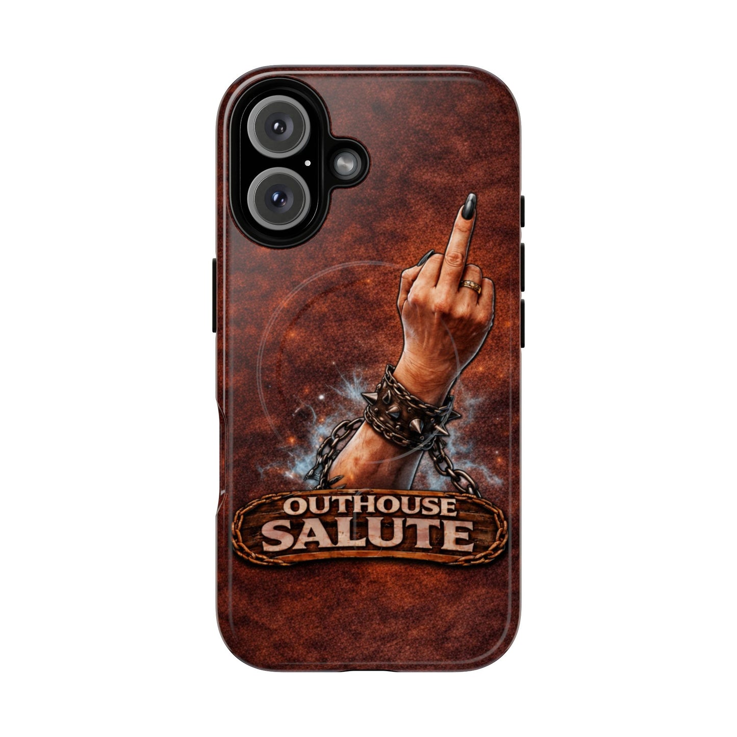 Women's Outhouse Salute Phone Case — Rugged, Weathered Protective Phone Case