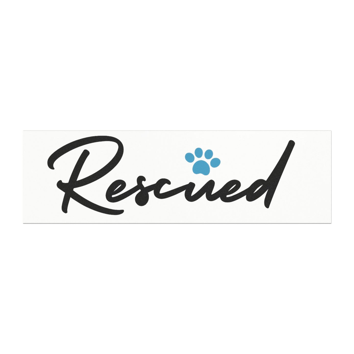 Car Magnet - "Rescued Is My Favorite Breed" Paw Print Rescue Sticker for Dog Lovers