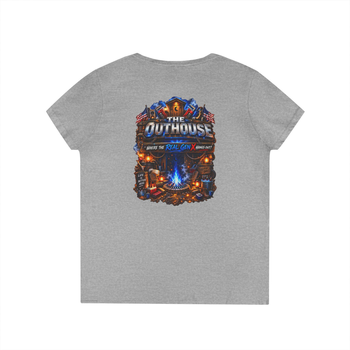 Ladies’ OutHouse Gen X V-Neck — Plumbing God’s Pick