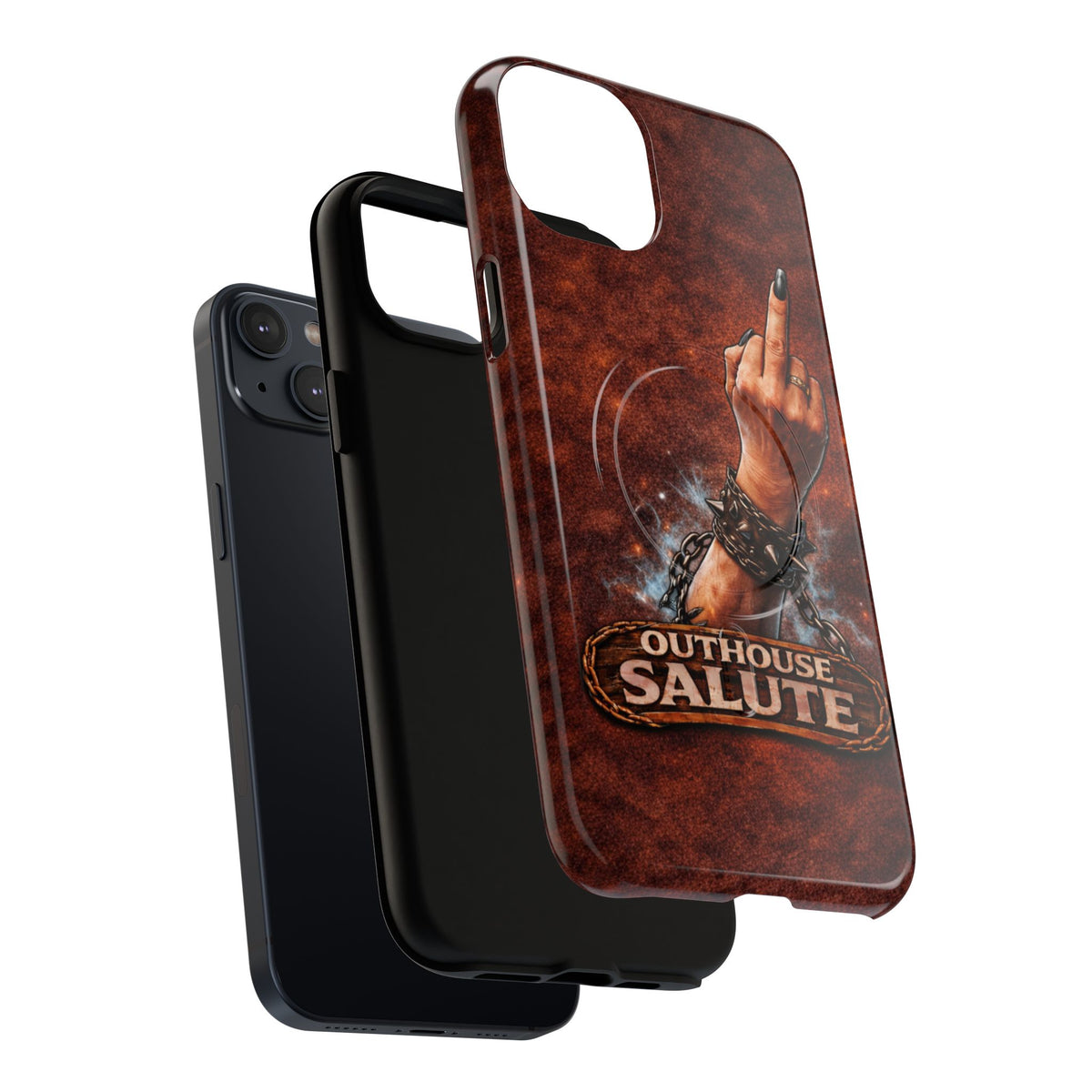 Women's Outhouse Salute Phone Case — Rugged, Weathered Protective Phone Case