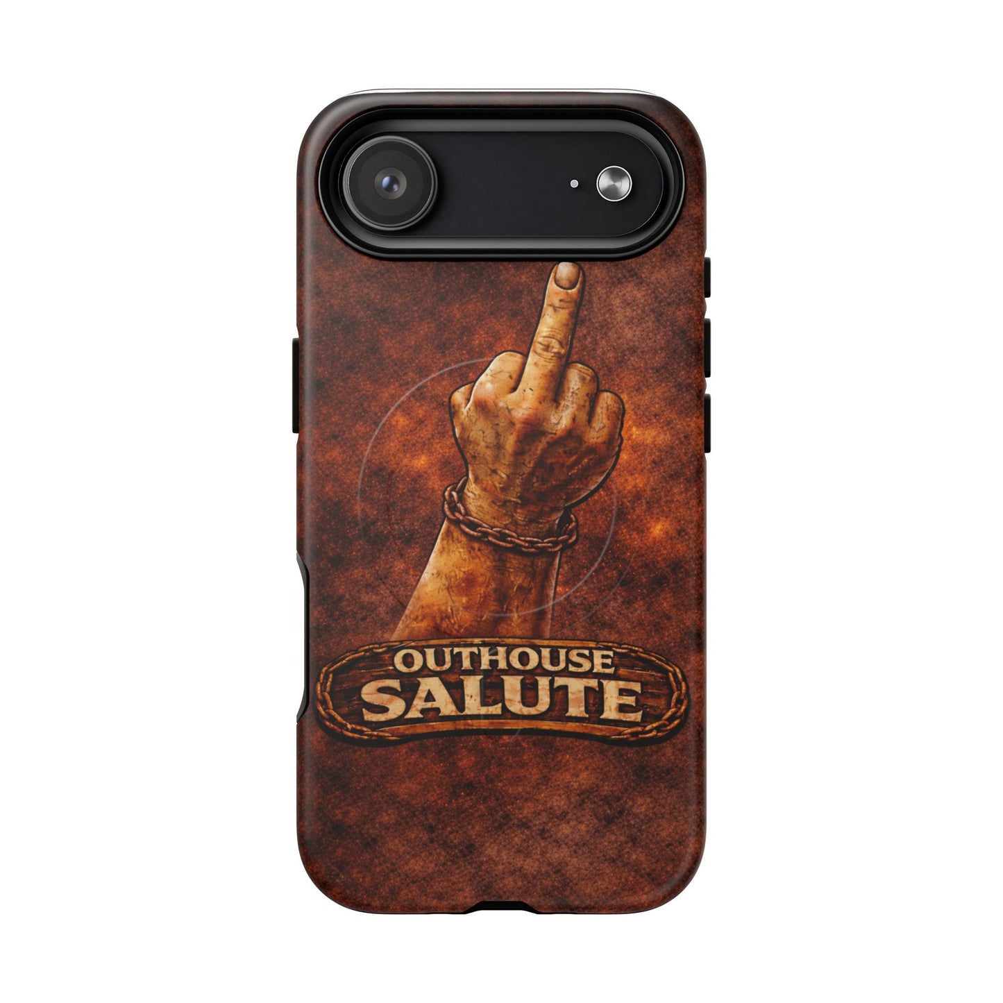 Outhouse Salute Matte Phone Case — Rugged, Weathered Protective Phone Case