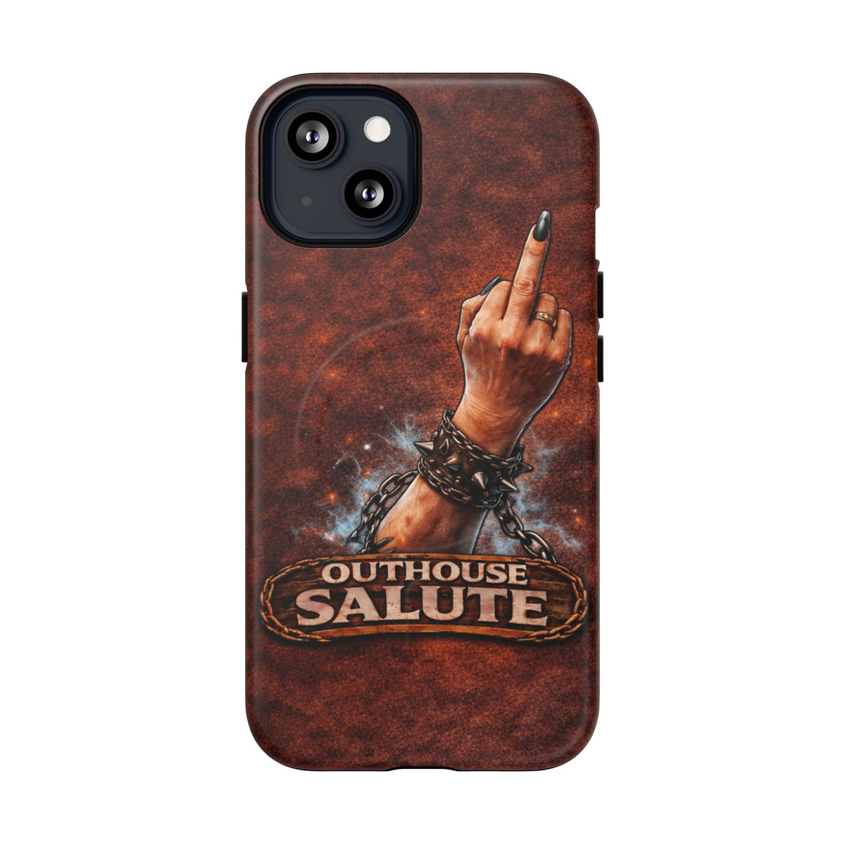 Women's Outhouse Salute Phone Case — Rugged, Weathered Protective Phone Case