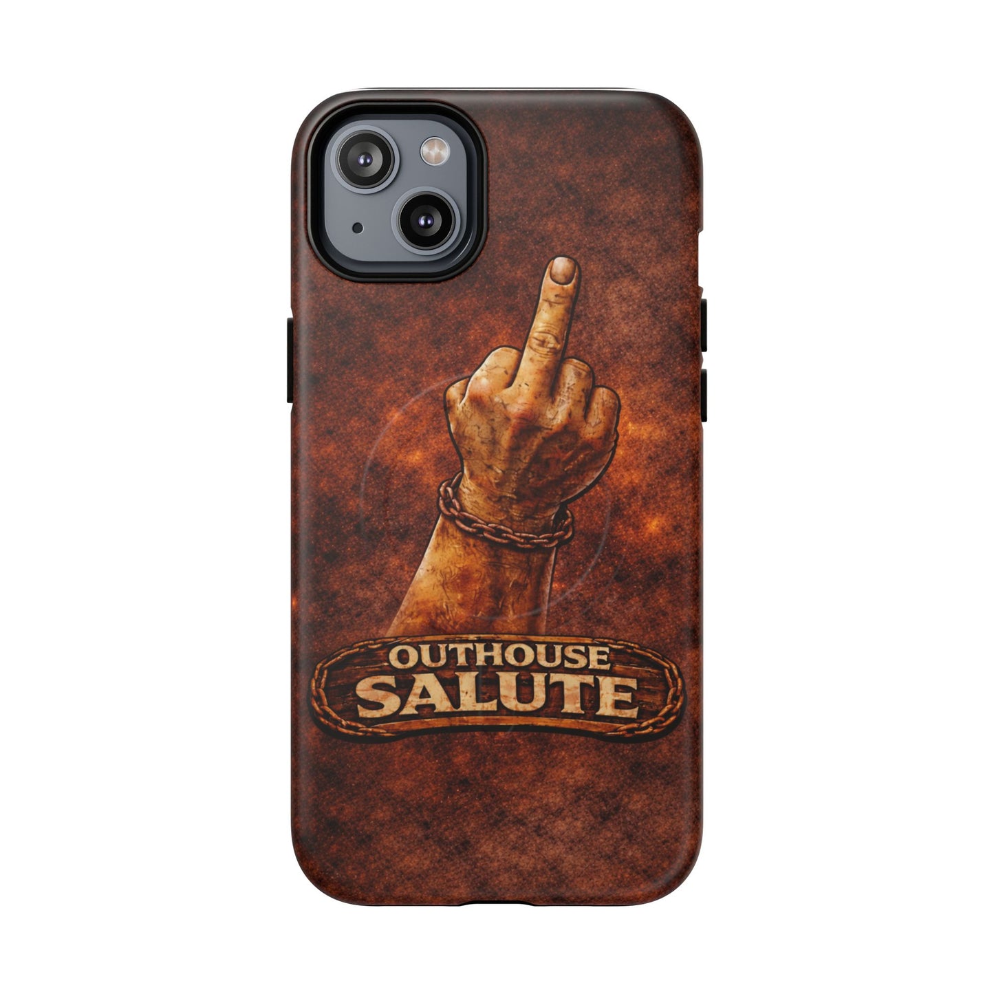 Outhouse Salute Matte Phone Case — Rugged, Weathered Protective Phone Case