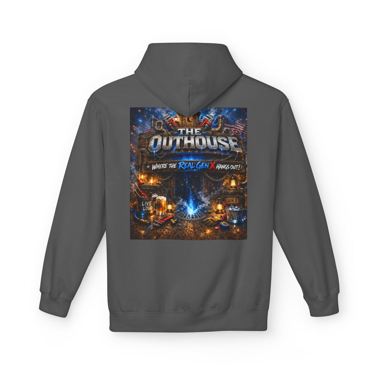 Hoodie — "The Outhouse" Fantasy Gaming Crew Pullover