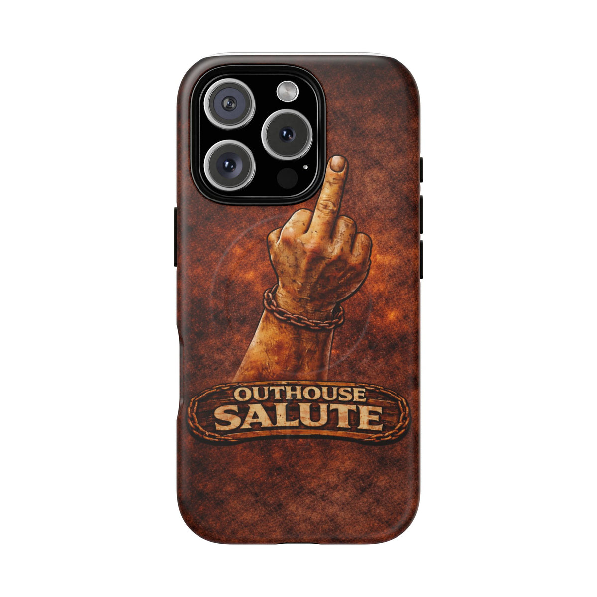 Outhouse Salute Matte Phone Case — Rugged, Weathered Protective Phone Case