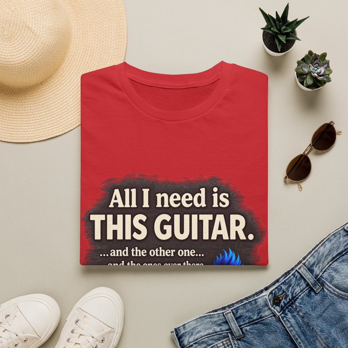 Guitar Lover T-Shirt — "All I Need Is This Guitar" Graphic Tee