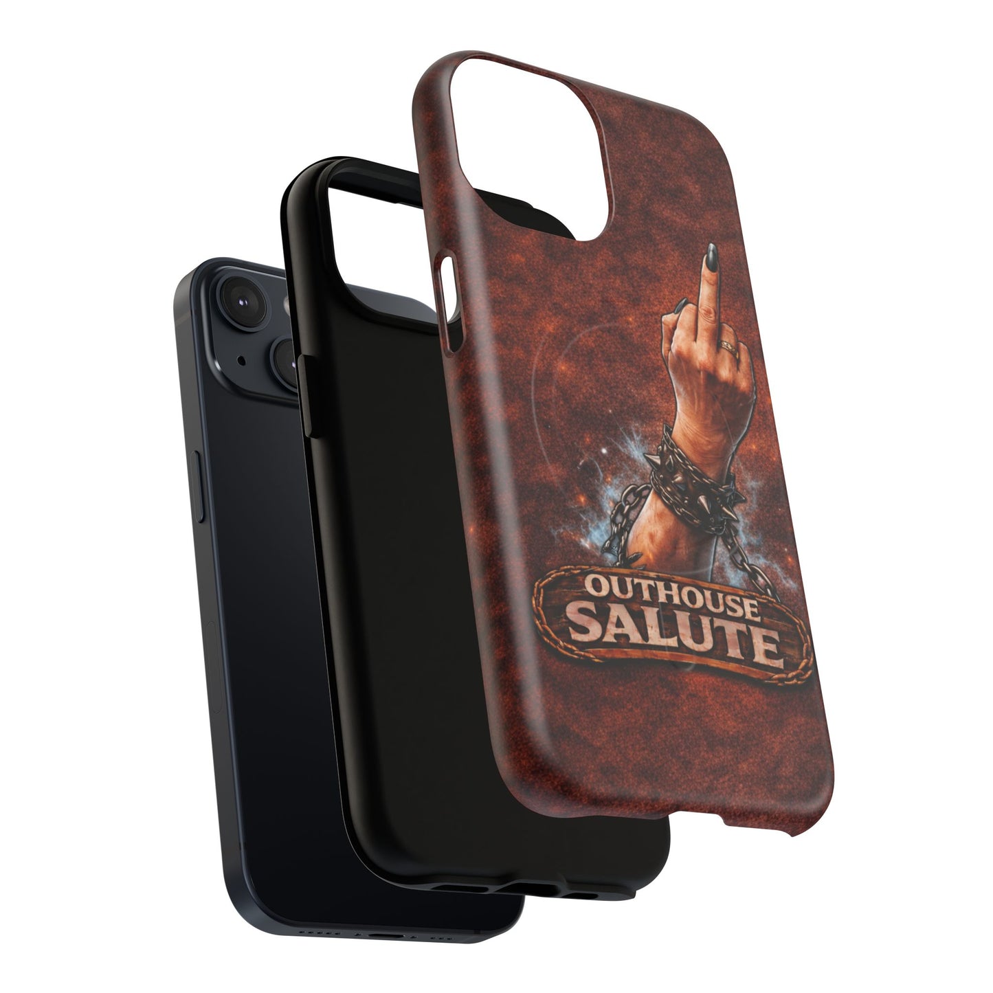 Women's Outhouse Salute Phone Case — Rugged, Weathered Protective Phone Case