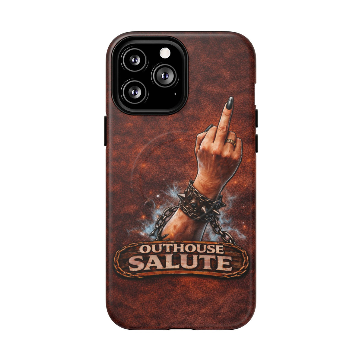 Women's Outhouse Salute Phone Case — Rugged, Weathered Protective Phone Case