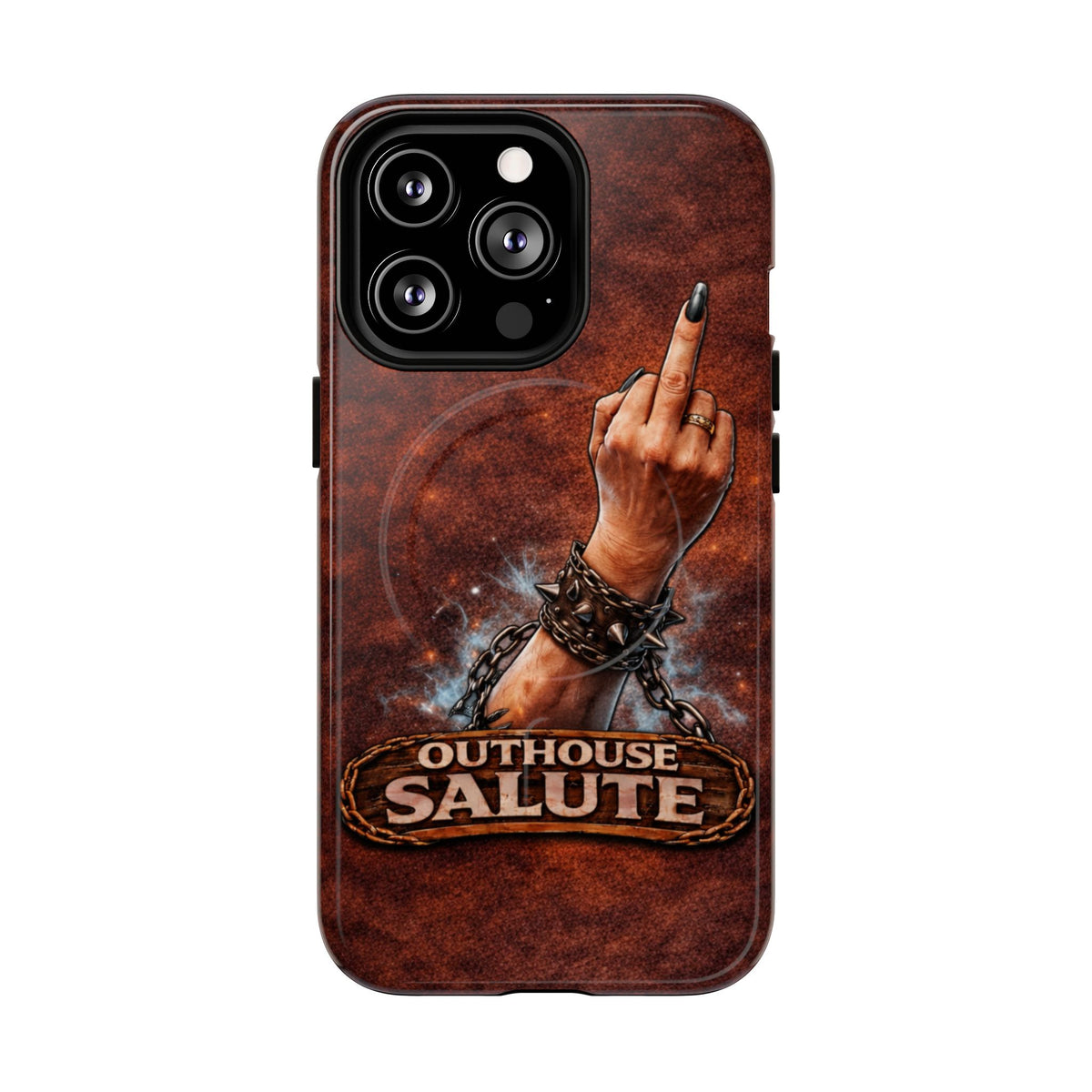 Women's Outhouse Salute Phone Case — Rugged, Weathered Protective Phone Case