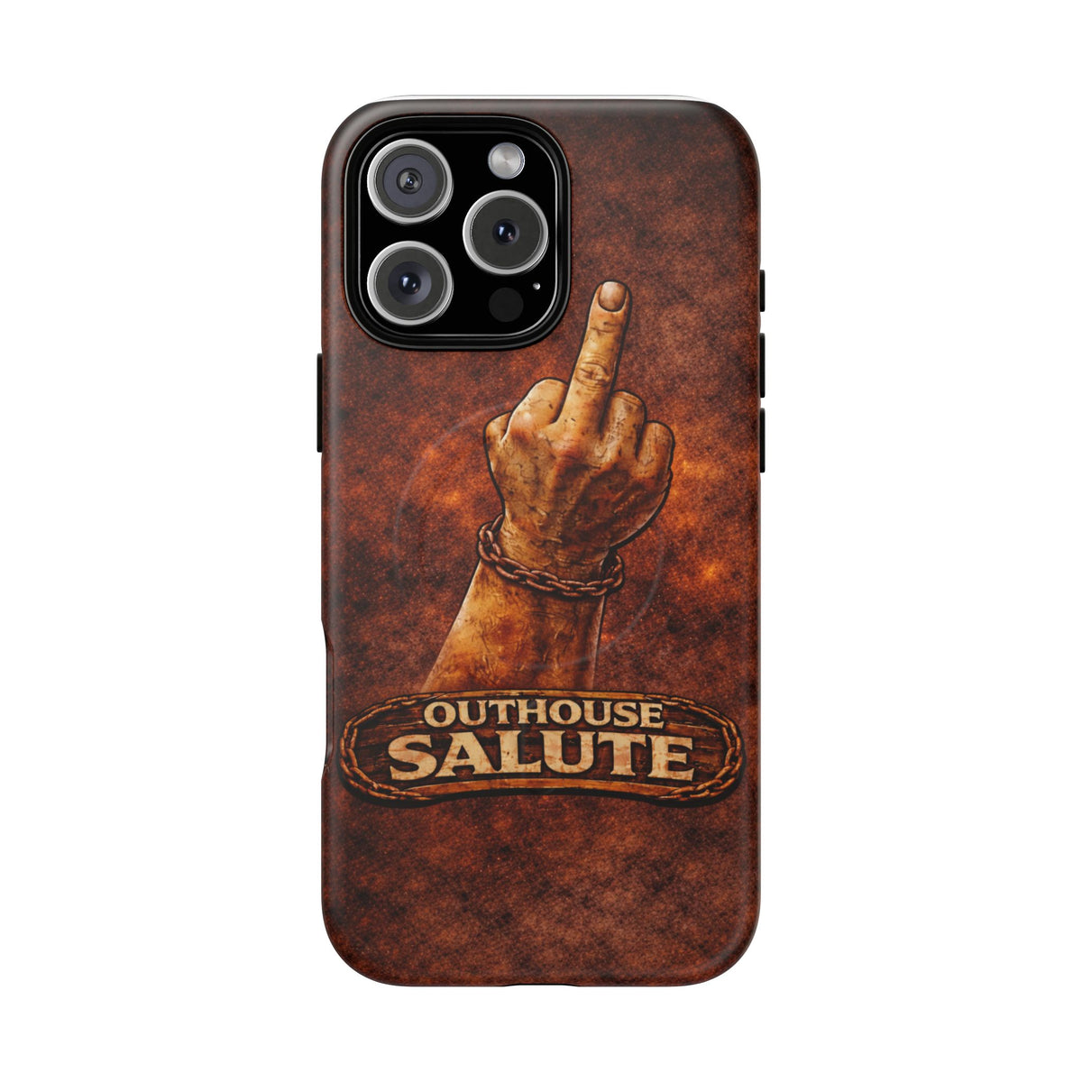 Outhouse Salute Matte Phone Case — Rugged, Weathered Protective Phone Case