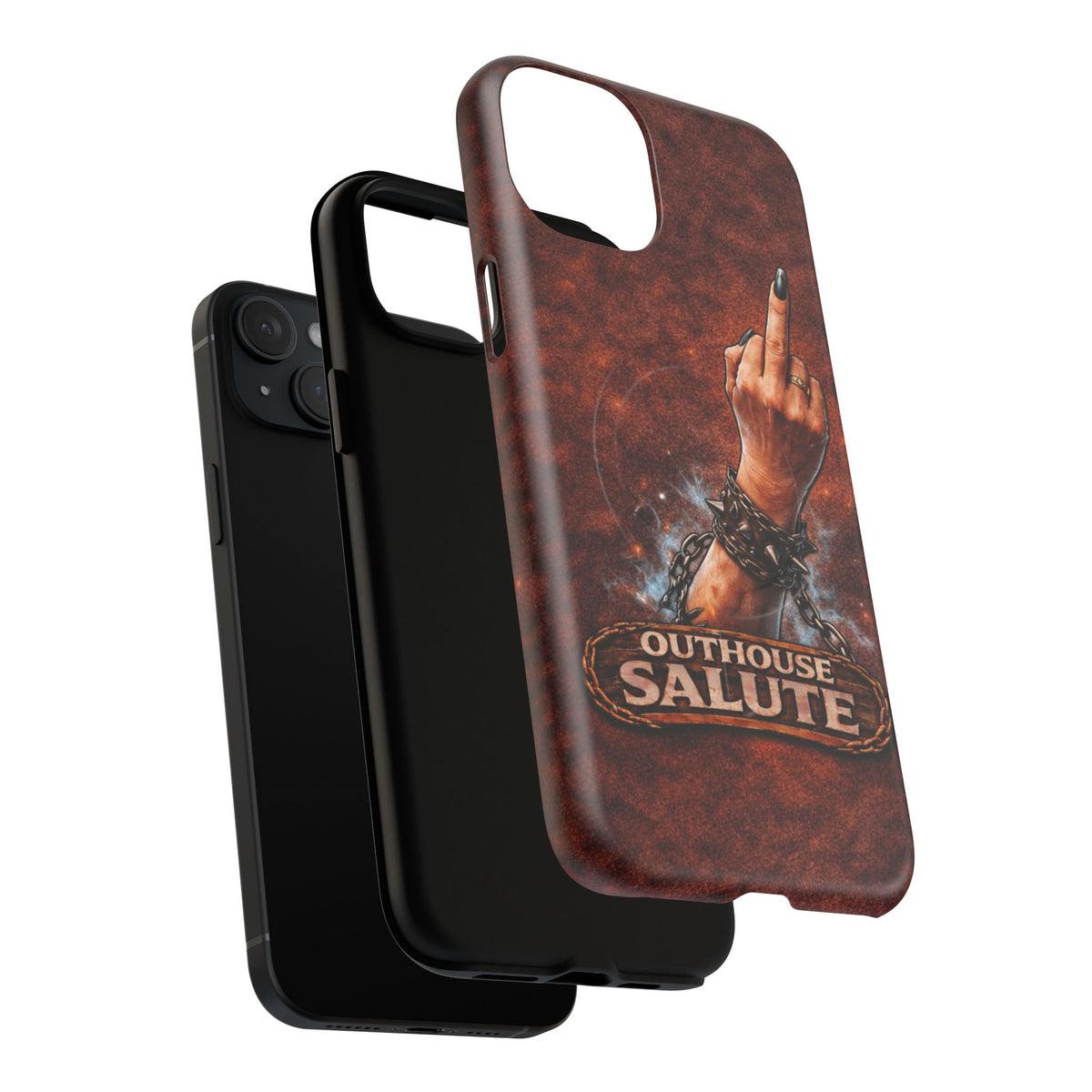 Women's Outhouse Salute Phone Case — Rugged, Weathered Protective Phone Case