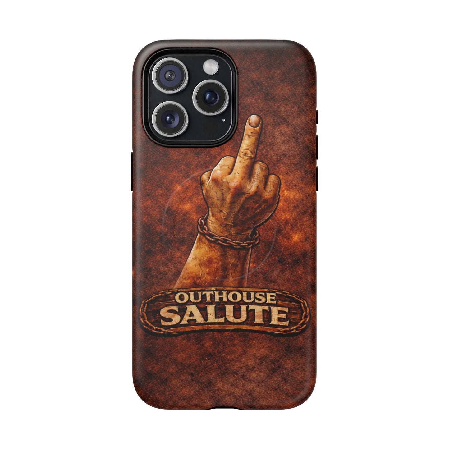 Outhouse Salute Matte Phone Case — Rugged, Weathered Protective Phone Case