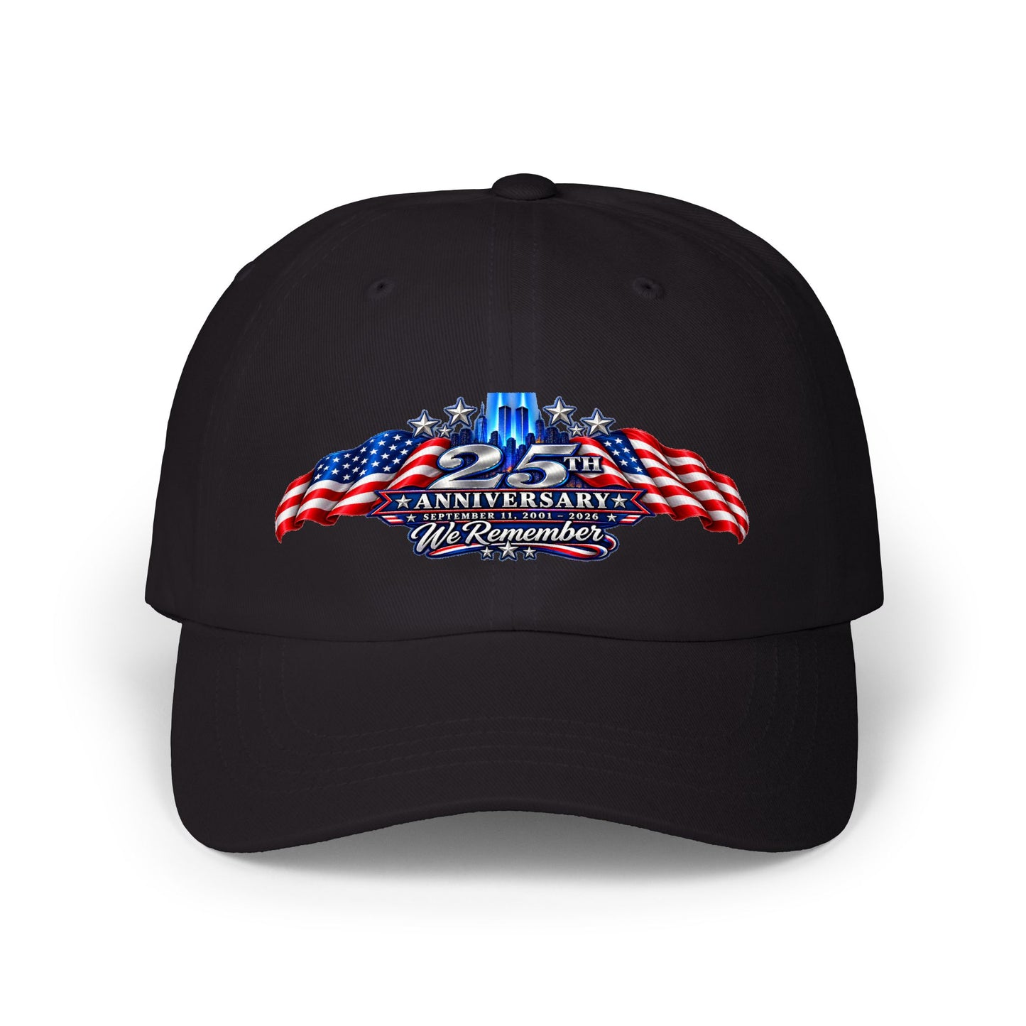 September 11 25th Anniversary Memorial Cap | We Remember 9/11 Hat | Patriotic 2001–2026 Adjustable Unisex Cap