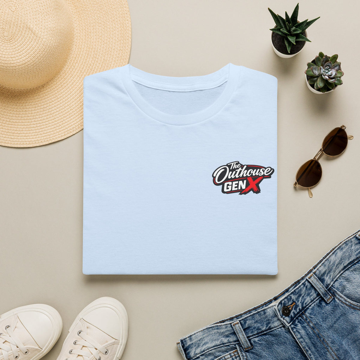 Gen X "Raised Outside" T-Shirt — Retro Outhouse Vintage Graphic Tee
