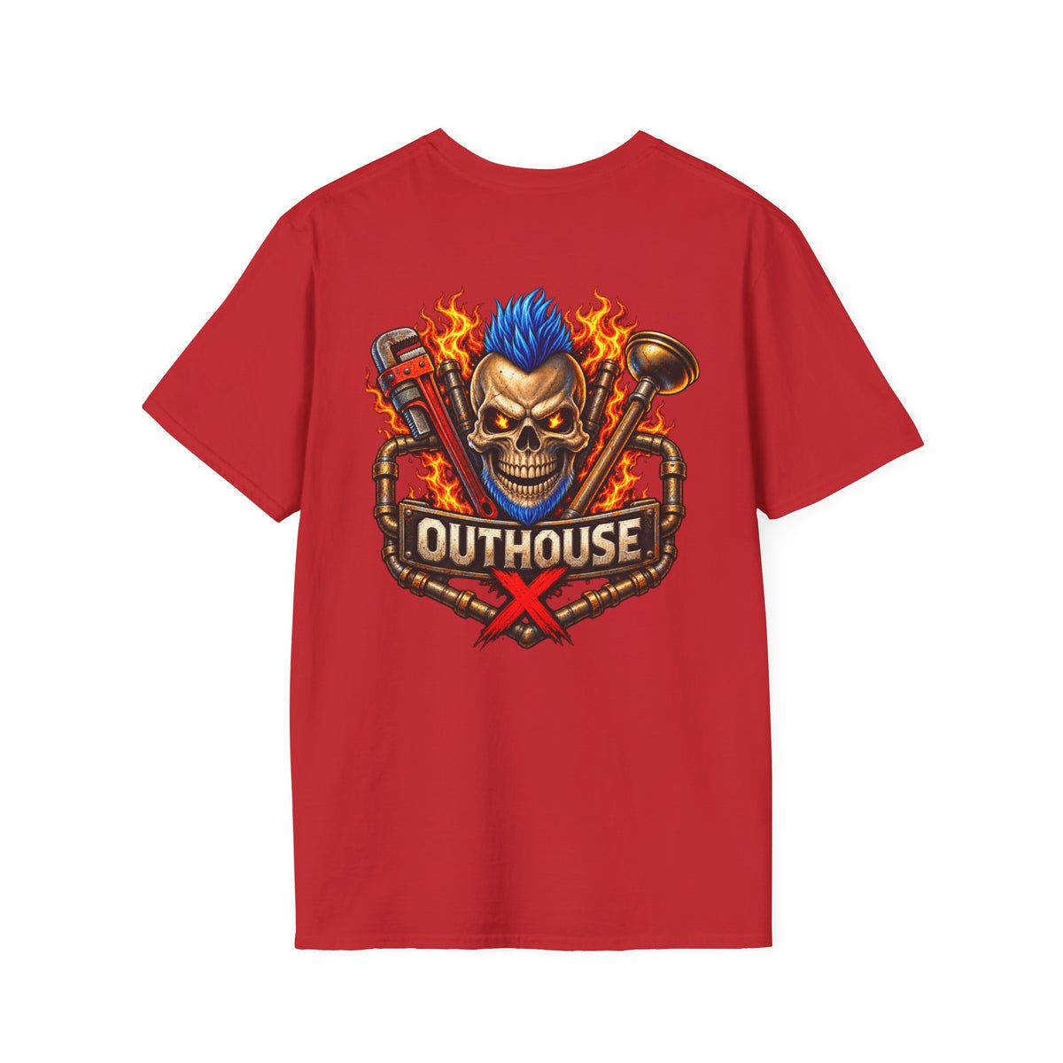 Outhouse X Skull Plumbing T-Shirt