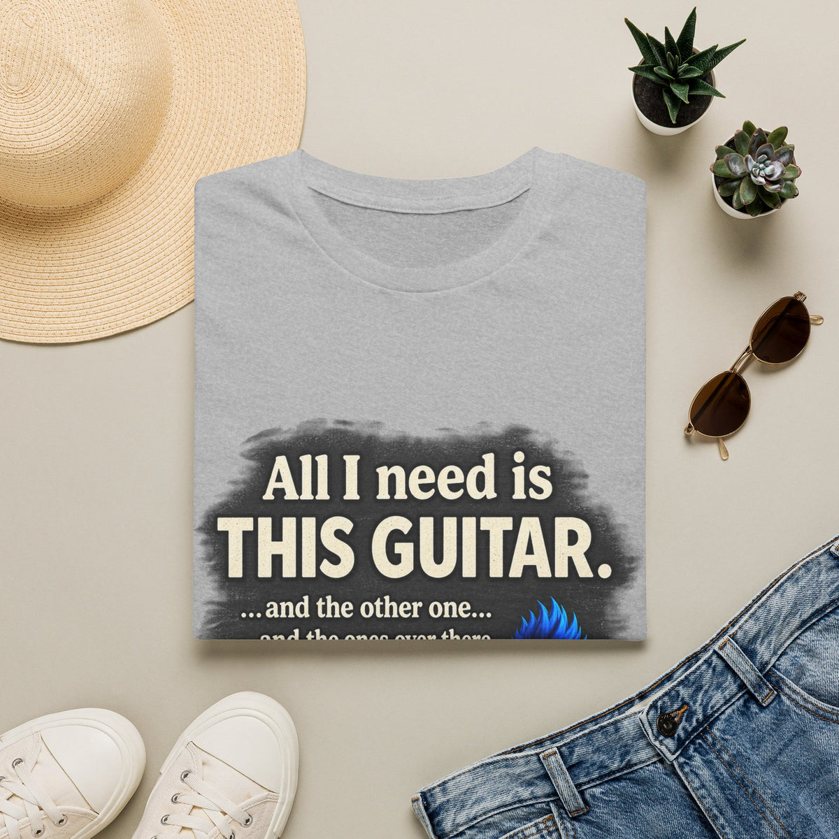 Guitar Lover T-Shirt — "All I Need Is This Guitar" Graphic Tee