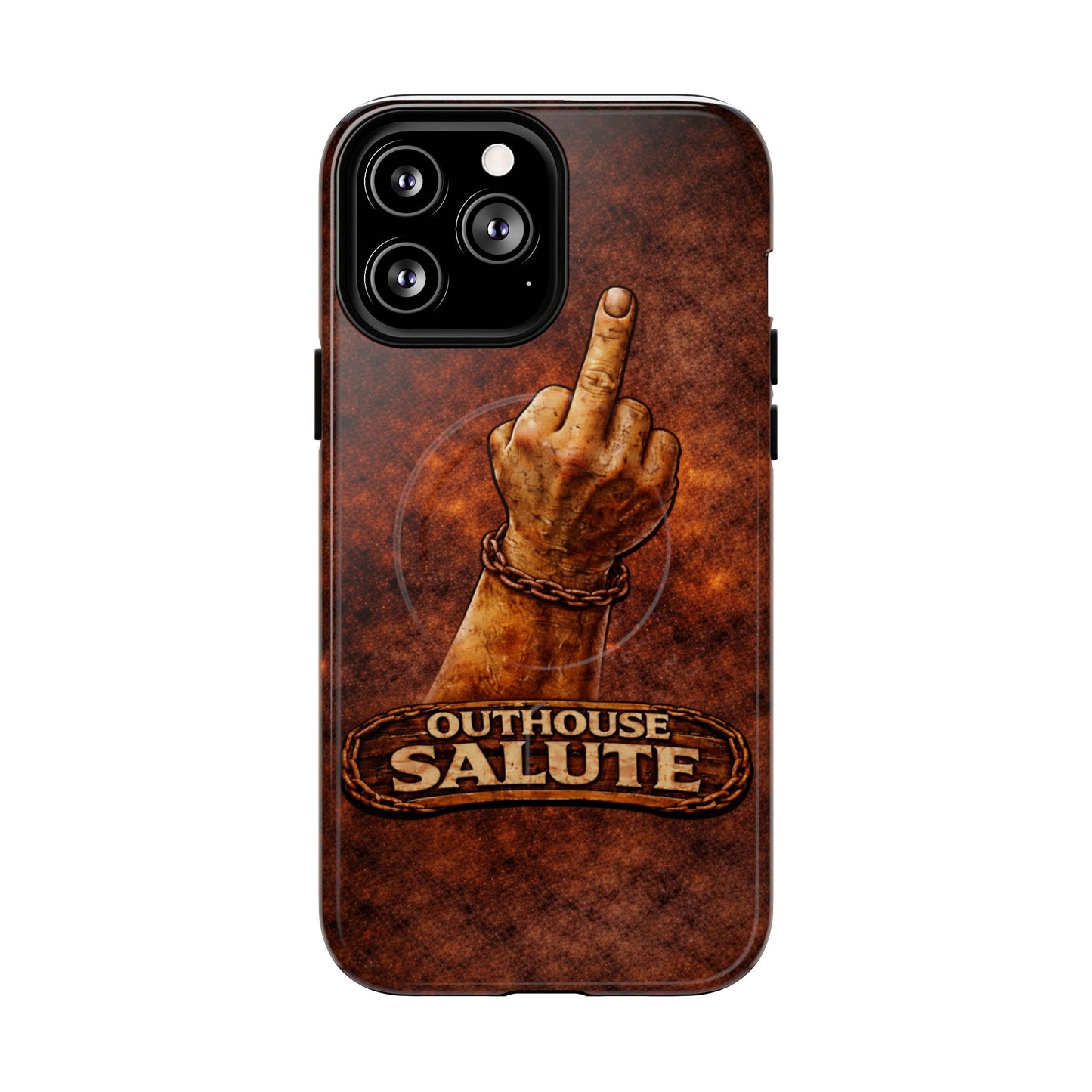 Outhouse Salute Matte Phone Case — Rugged, Weathered Protective Phone Case
