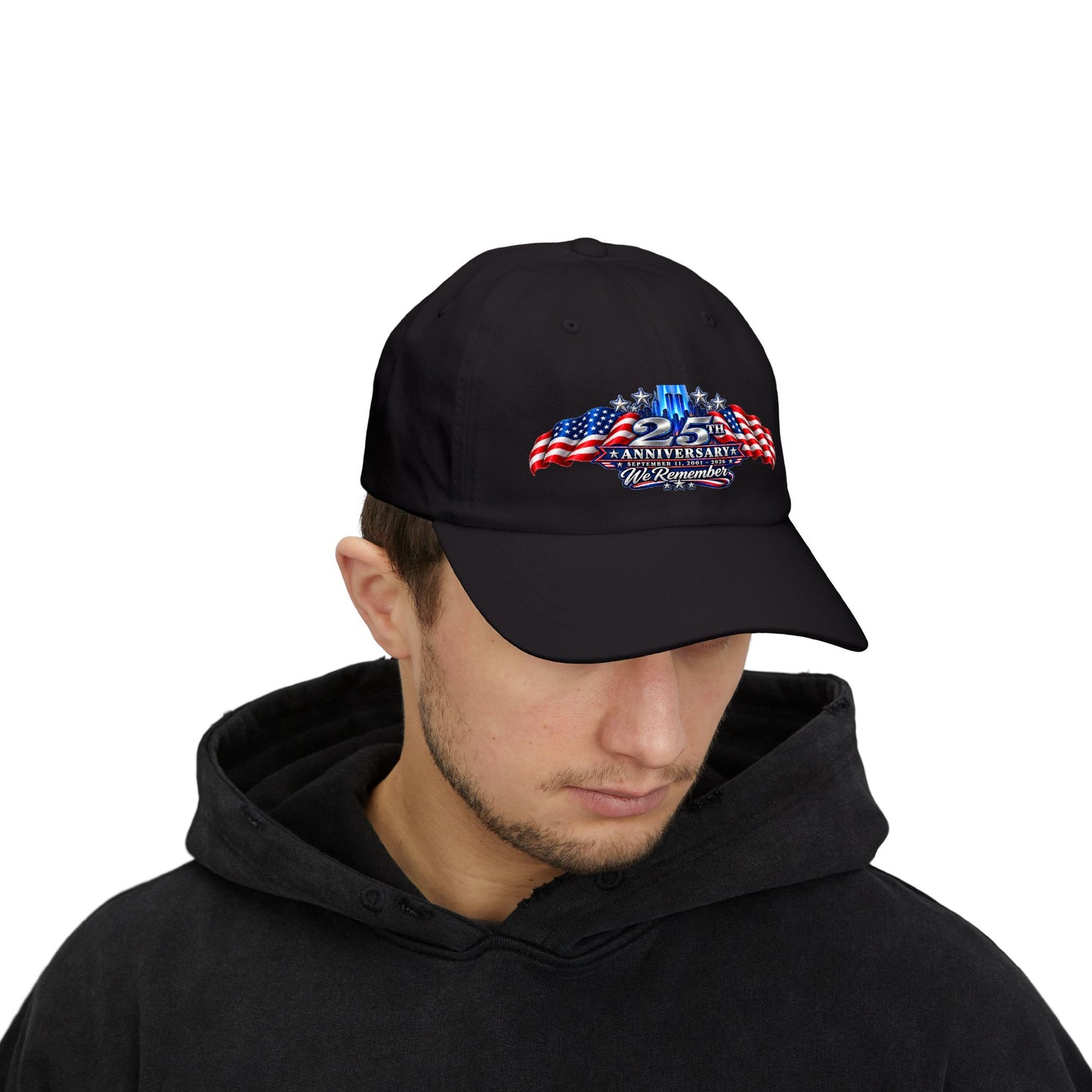 September 11 25th Anniversary Memorial Cap | We Remember 9/11 Hat | Patriotic 2001–2026 Adjustable Unisex Cap