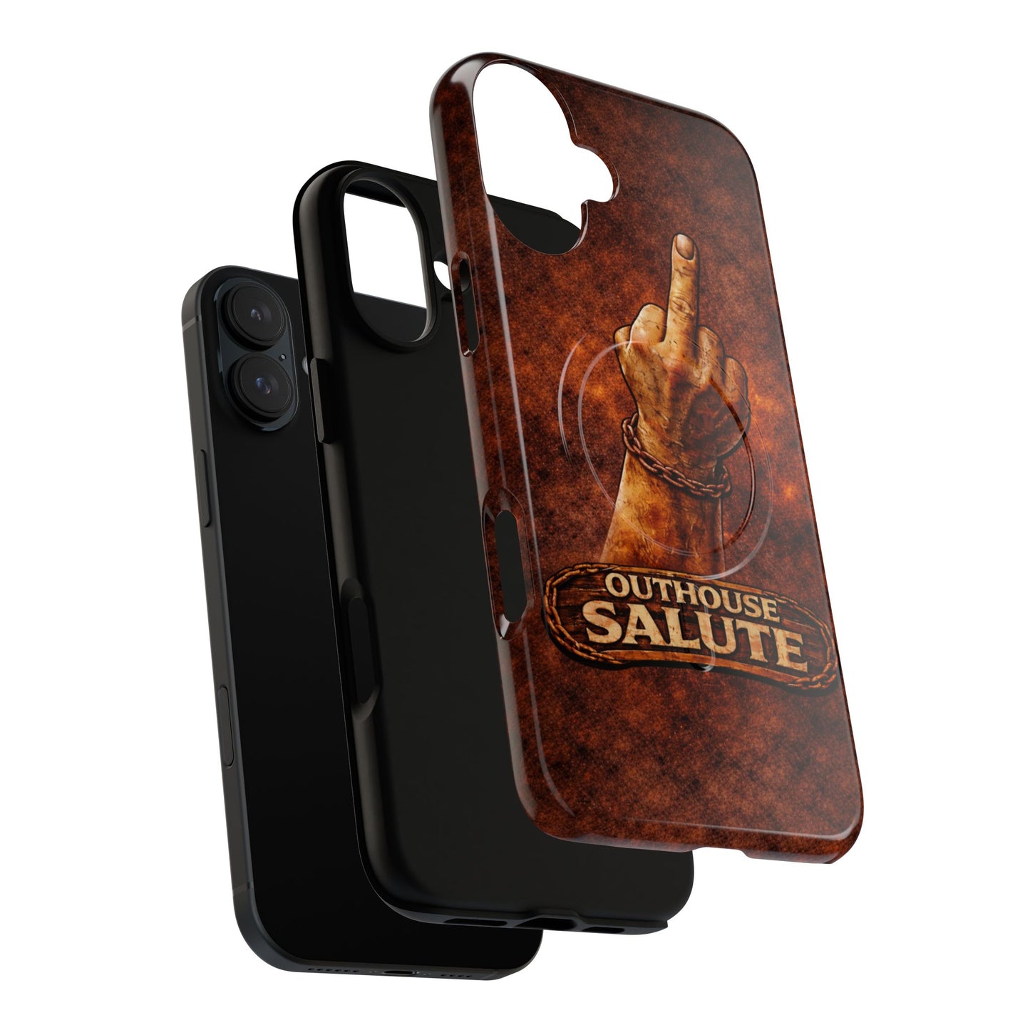 Outhouse Salute Matte Phone Case — Rugged, Weathered Protective Phone Case