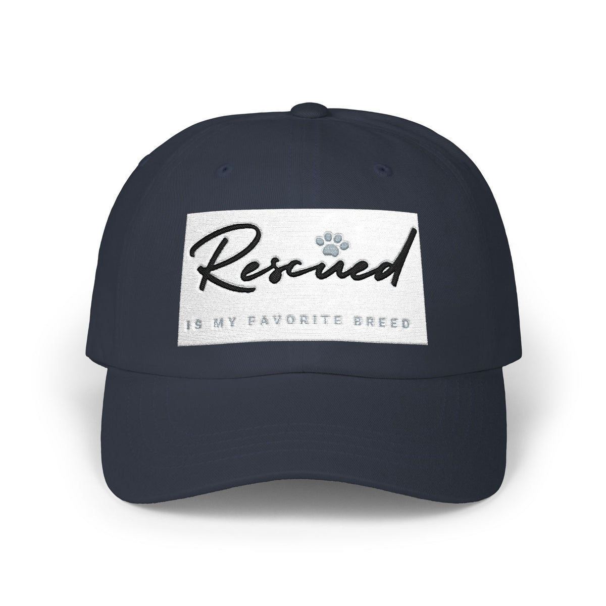 Rescued Is My Favorite Breed Cap — Embroidered Rescue Pet Lover Baseball Hat