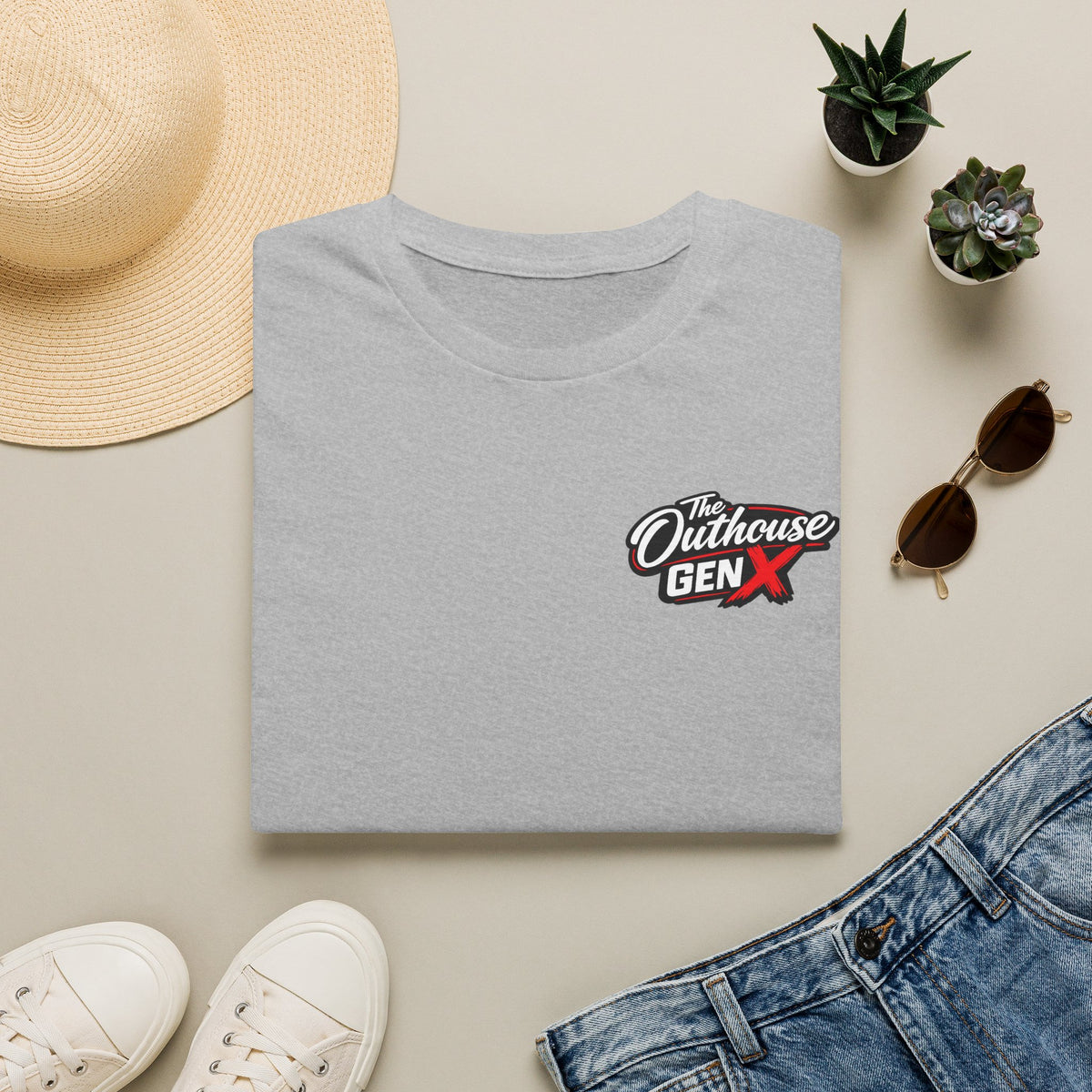 Raised Outside Outhouse Tee — Gen X Retro Outdoor Humor T-Shirt