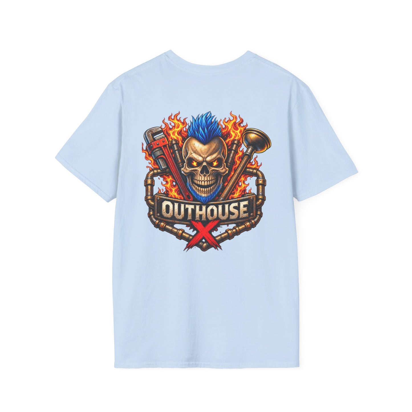 Outhouse X Skull Plumbing T-Shirt