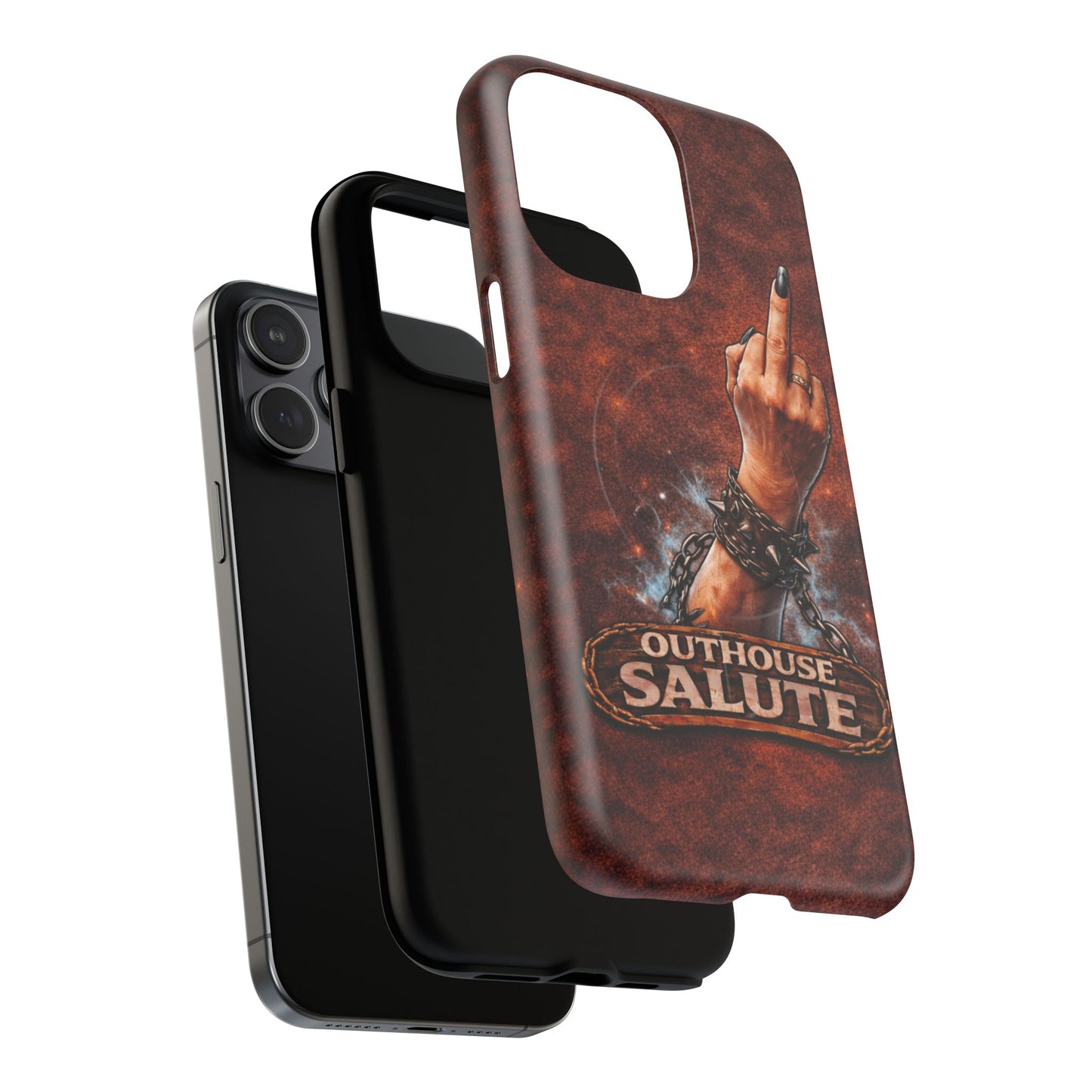 Women's Outhouse Salute Phone Case — Rugged, Weathered Protective Phone Case