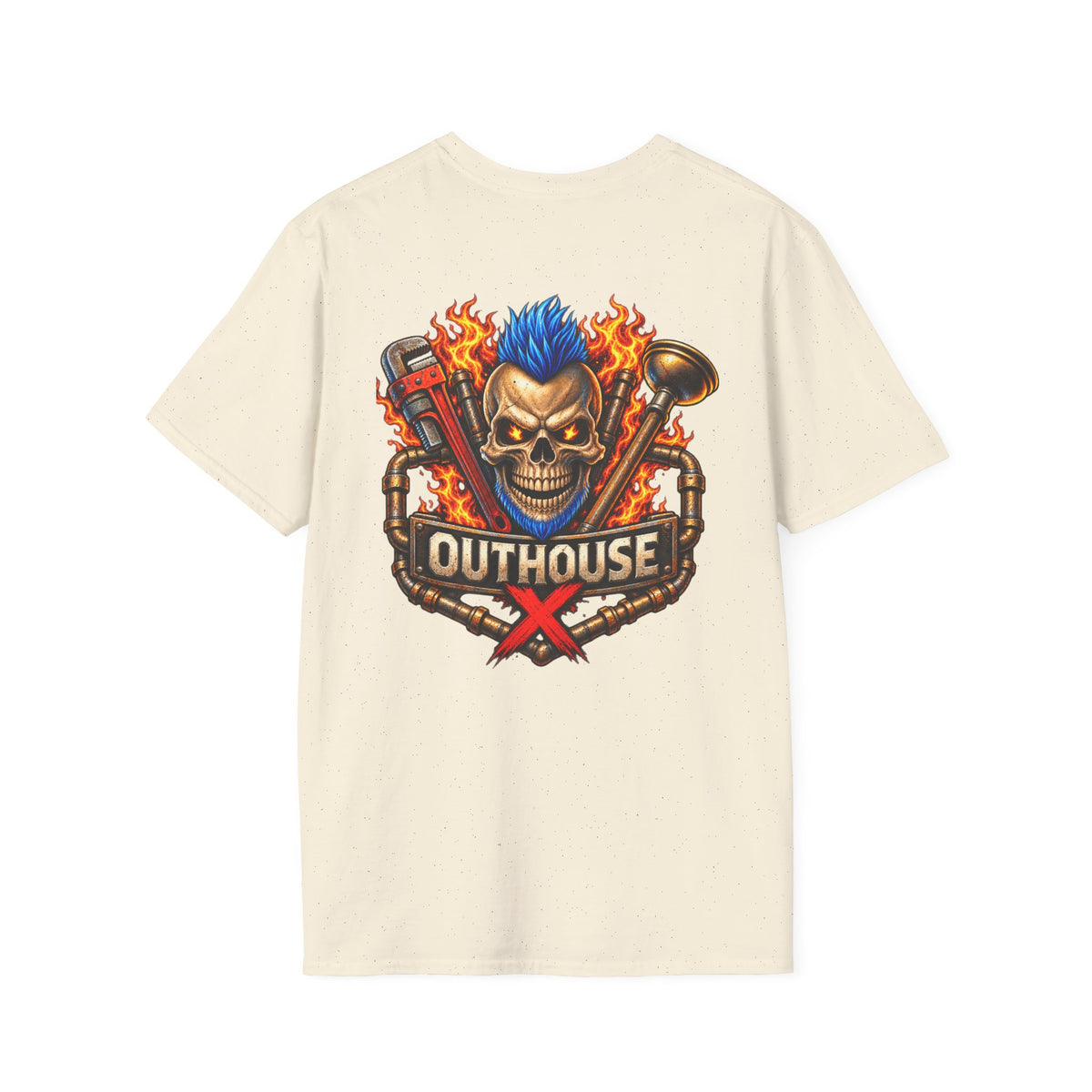 Outhouse X Skull Plumbing T-Shirt