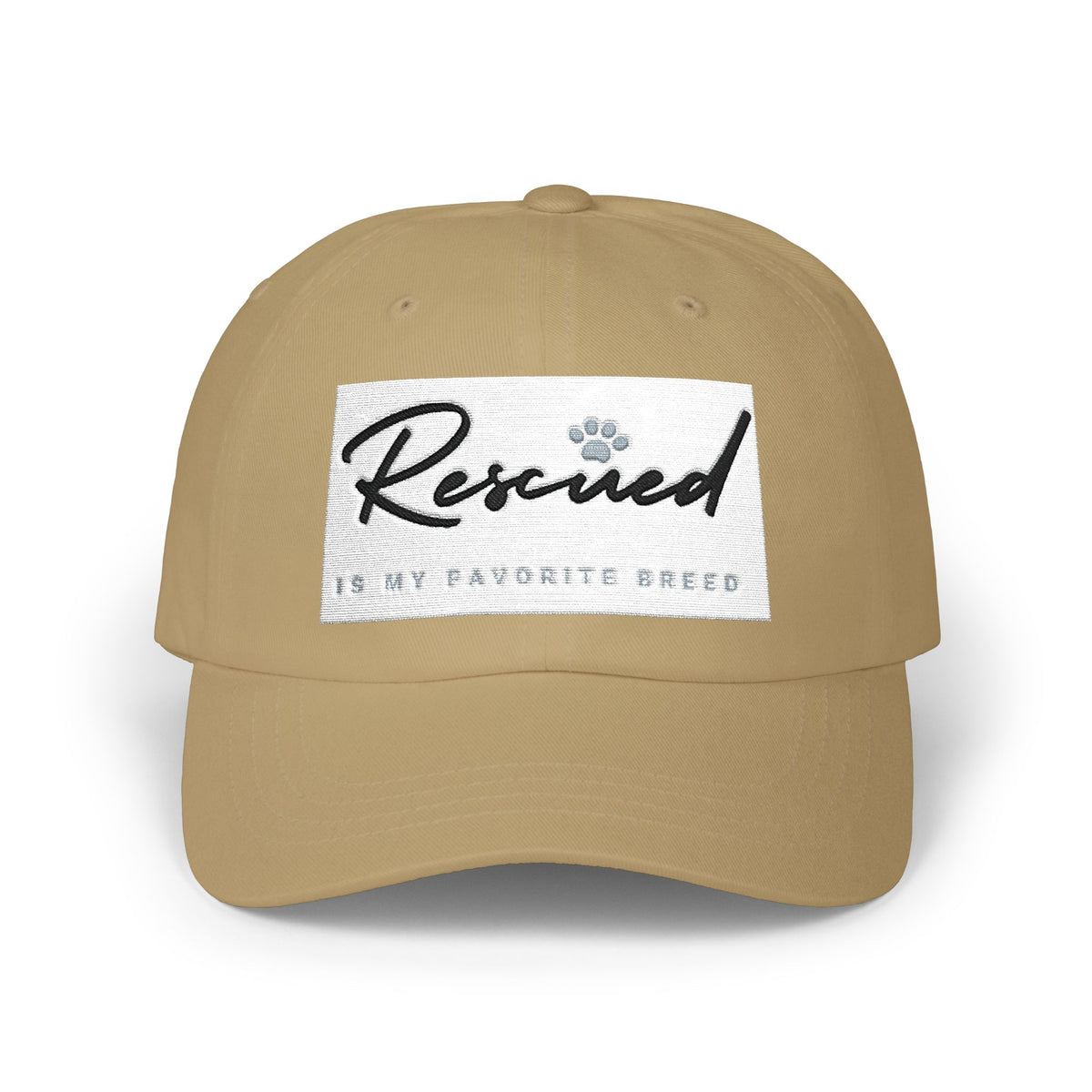 Rescued Is My Favorite Breed Cap — Embroidered Rescue Pet Lover Baseball Hat