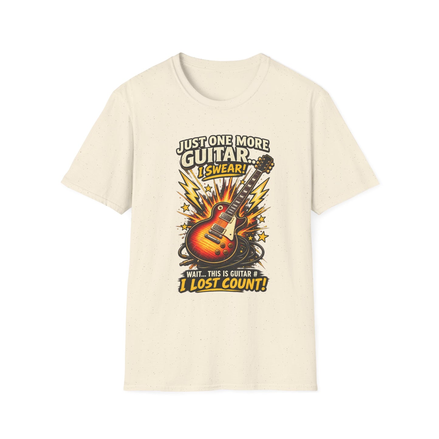 Guitar Lover T‑Shirt — "Just One More Guitar, I Lost Count" Retro Electric Guitar Tee