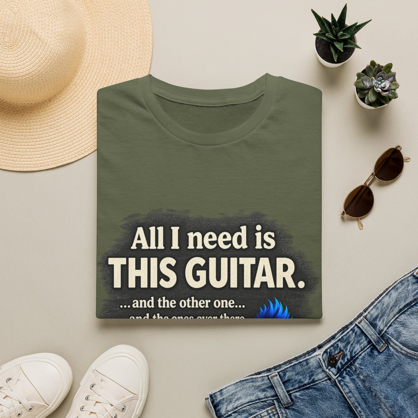 Guitar Lover T-Shirt — "All I Need Is This Guitar" Graphic Tee