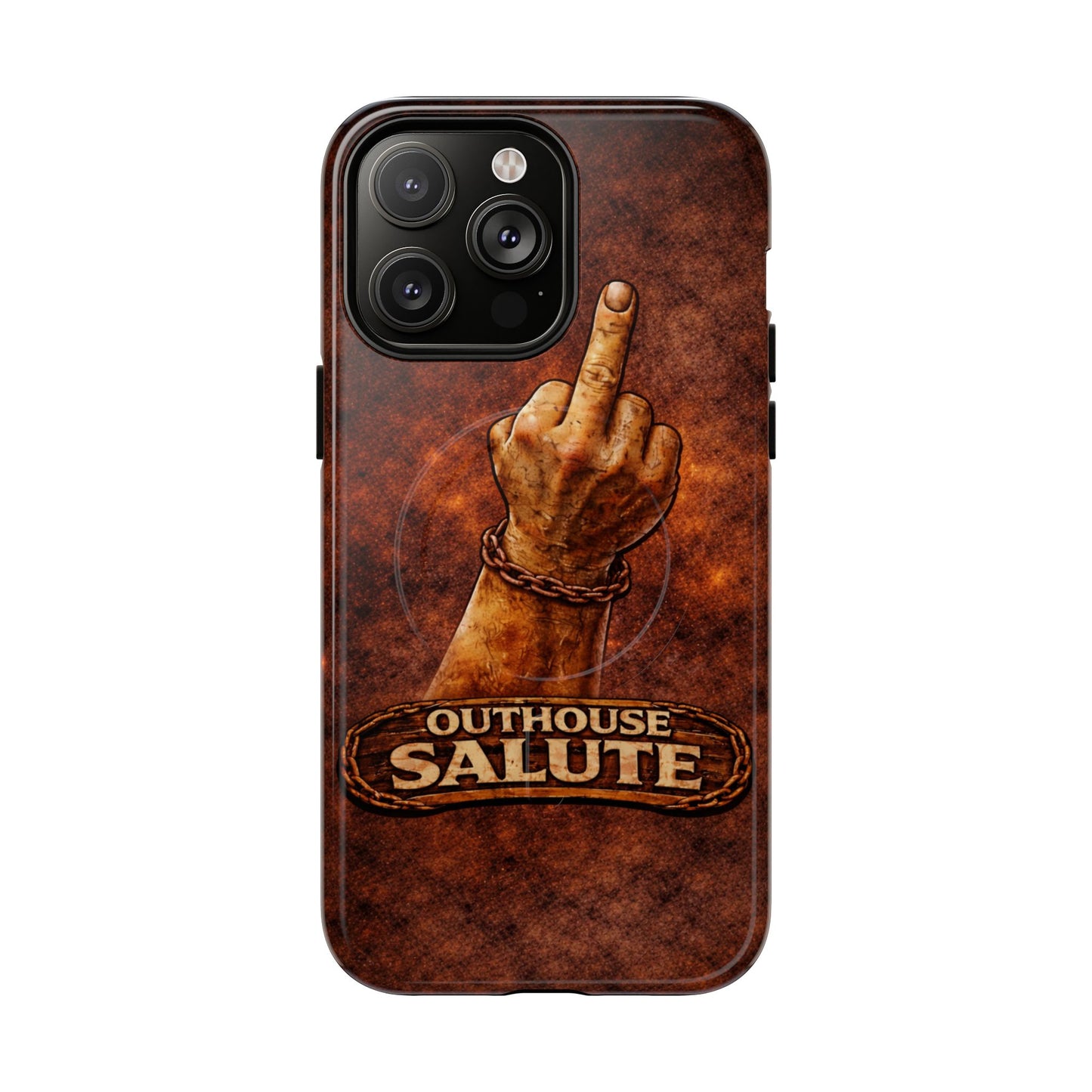 Outhouse Salute Matte Phone Case — Rugged, Weathered Protective Phone Case