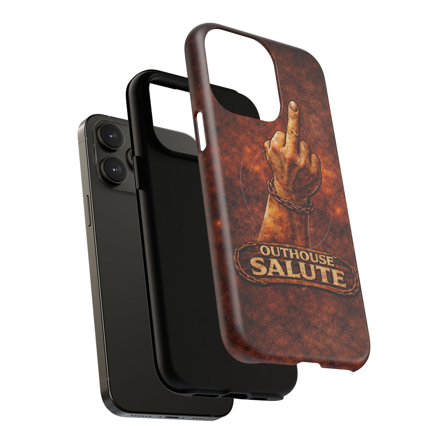 Outhouse Salute Matte Phone Case — Rugged, Weathered Protective Phone Case
