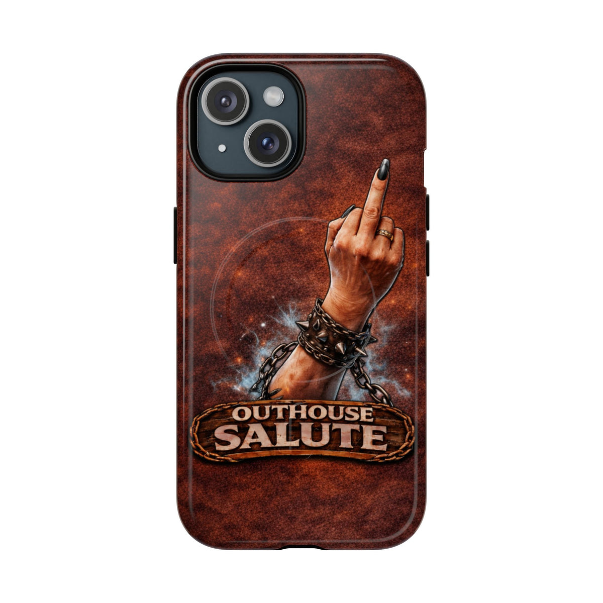 Women's Outhouse Salute Phone Case — Rugged, Weathered Protective Phone Case