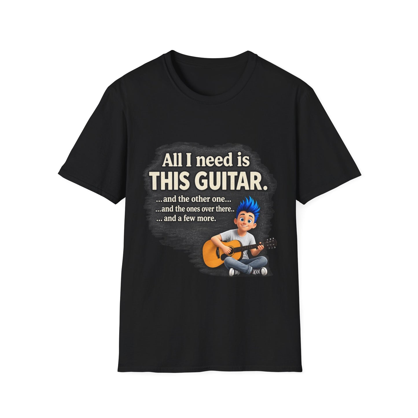 Guitar Lover T-Shirt — "All I Need Is This Guitar" Graphic Tee