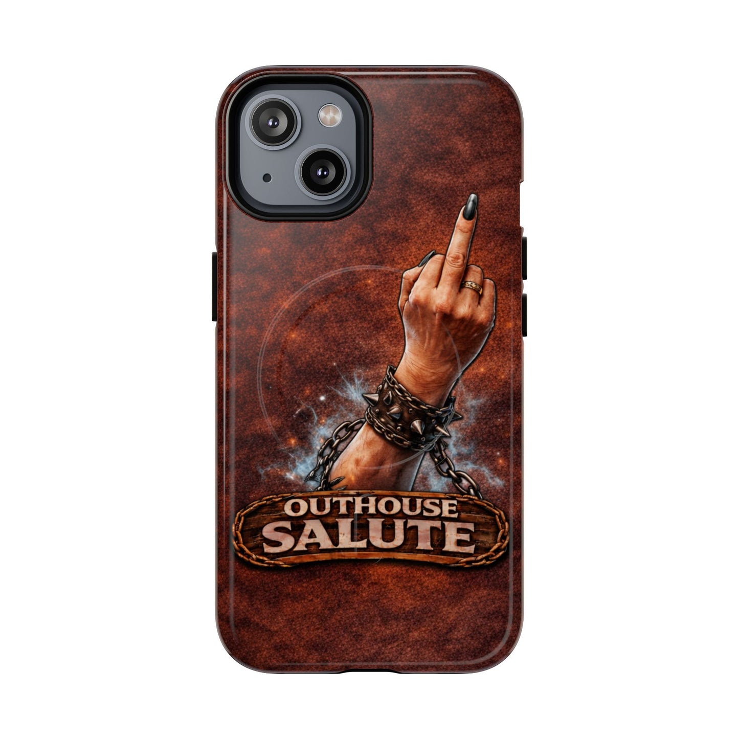 Women's Outhouse Salute Phone Case — Rugged, Weathered Protective Phone Case