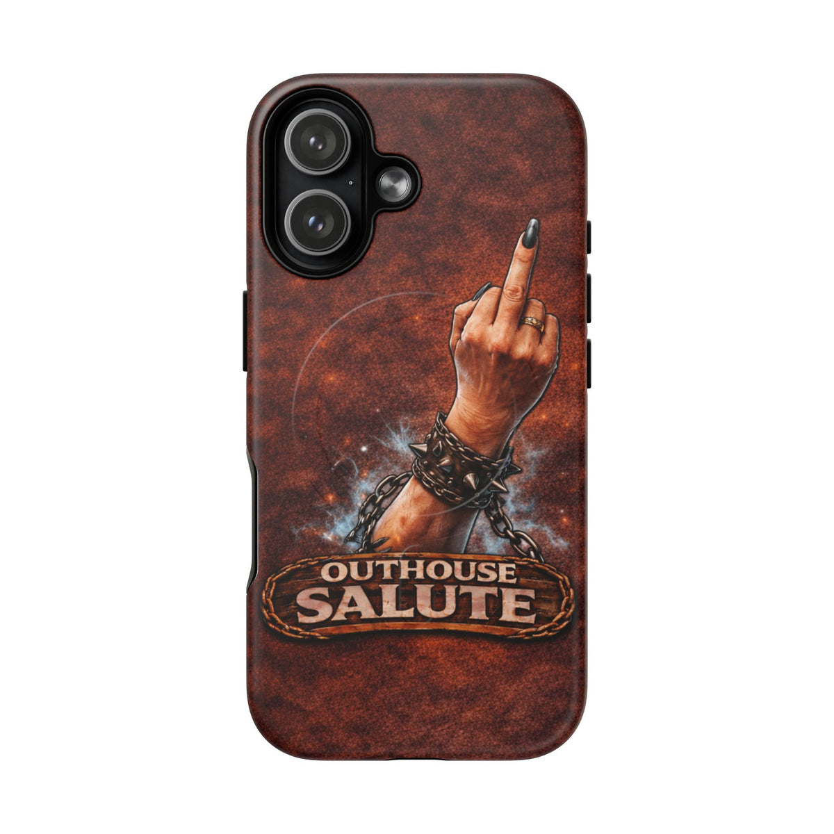 Women's Outhouse Salute Phone Case — Rugged, Weathered Protective Phone Case