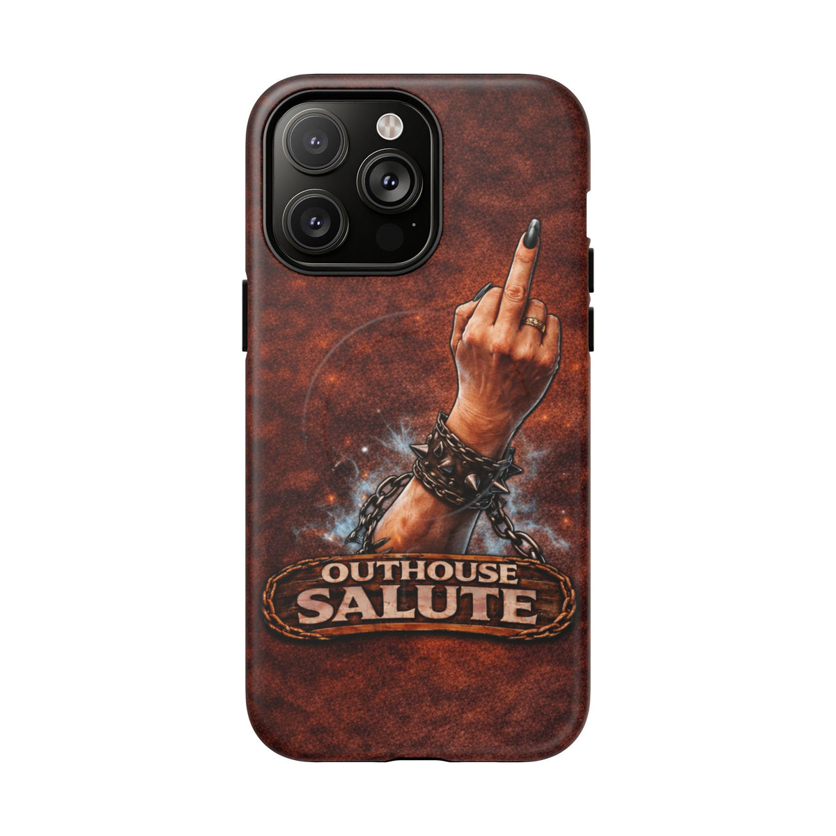 Women's Outhouse Salute Phone Case — Rugged, Weathered Protective Phone Case