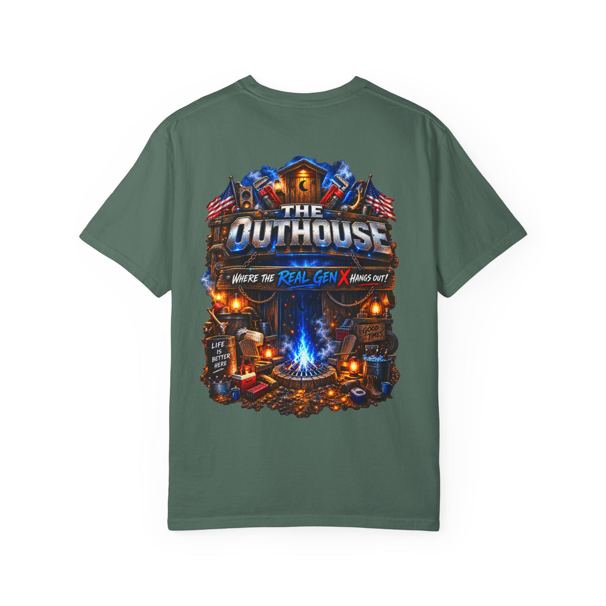 The Original OutHouse Gen X Tee — Plumbing God’s Pick