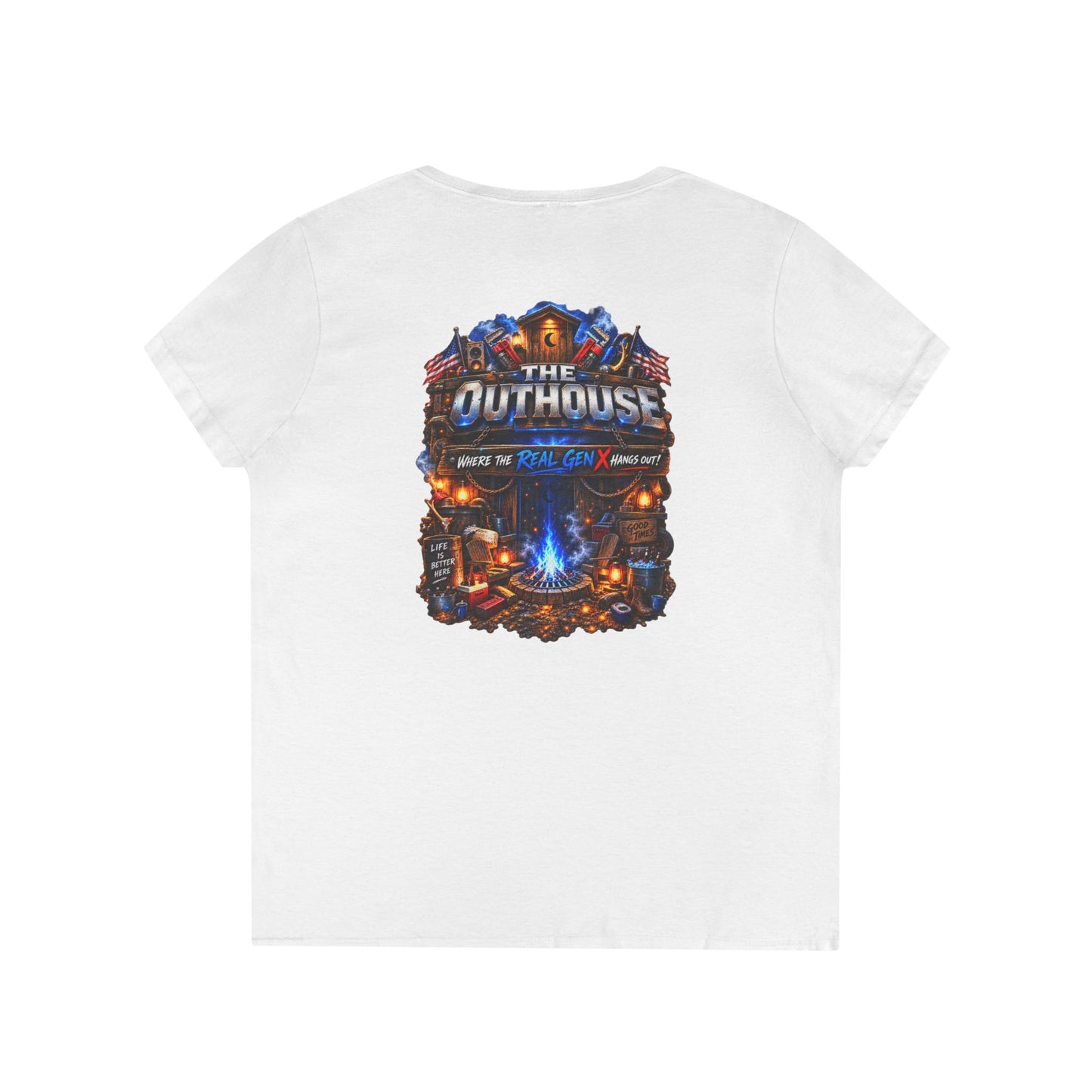 Ladies’ OutHouse Gen X V-Neck — Plumbing God’s Pick