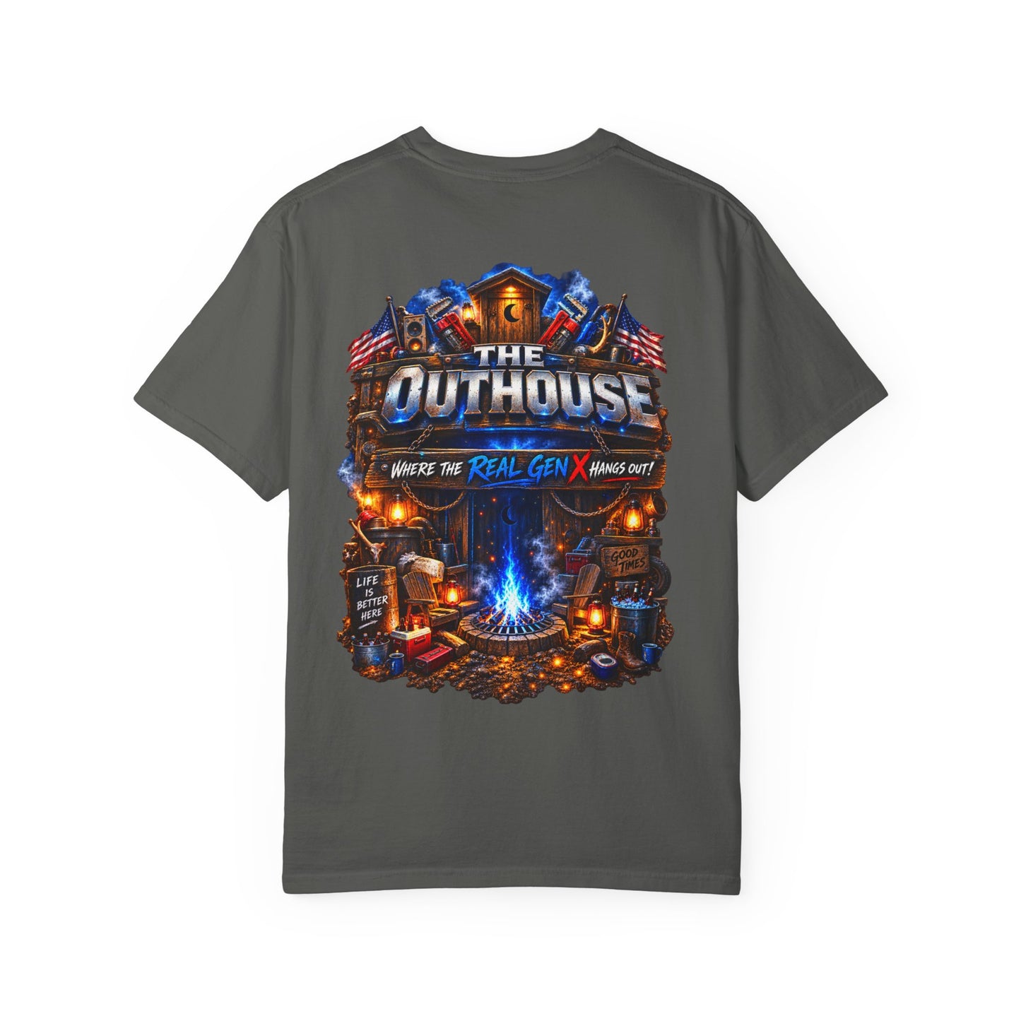 The Original OutHouse Gen X Tee — Plumbing God’s Pick