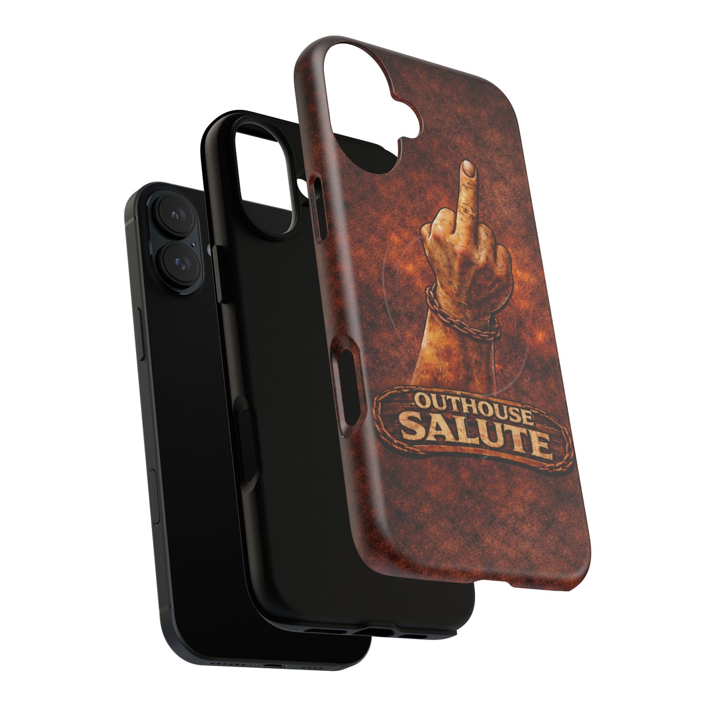 Outhouse Salute Matte Phone Case — Rugged, Weathered Protective Phone Case