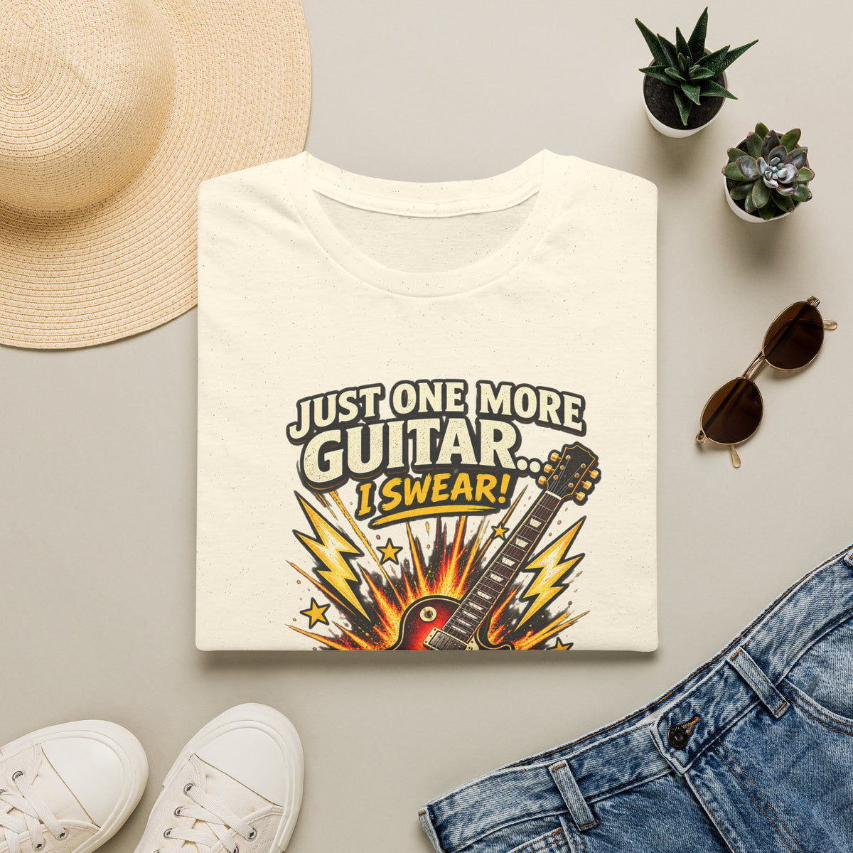 Guitar Lover T‑Shirt — "Just One More Guitar, I Lost Count" Retro Electric Guitar Tee