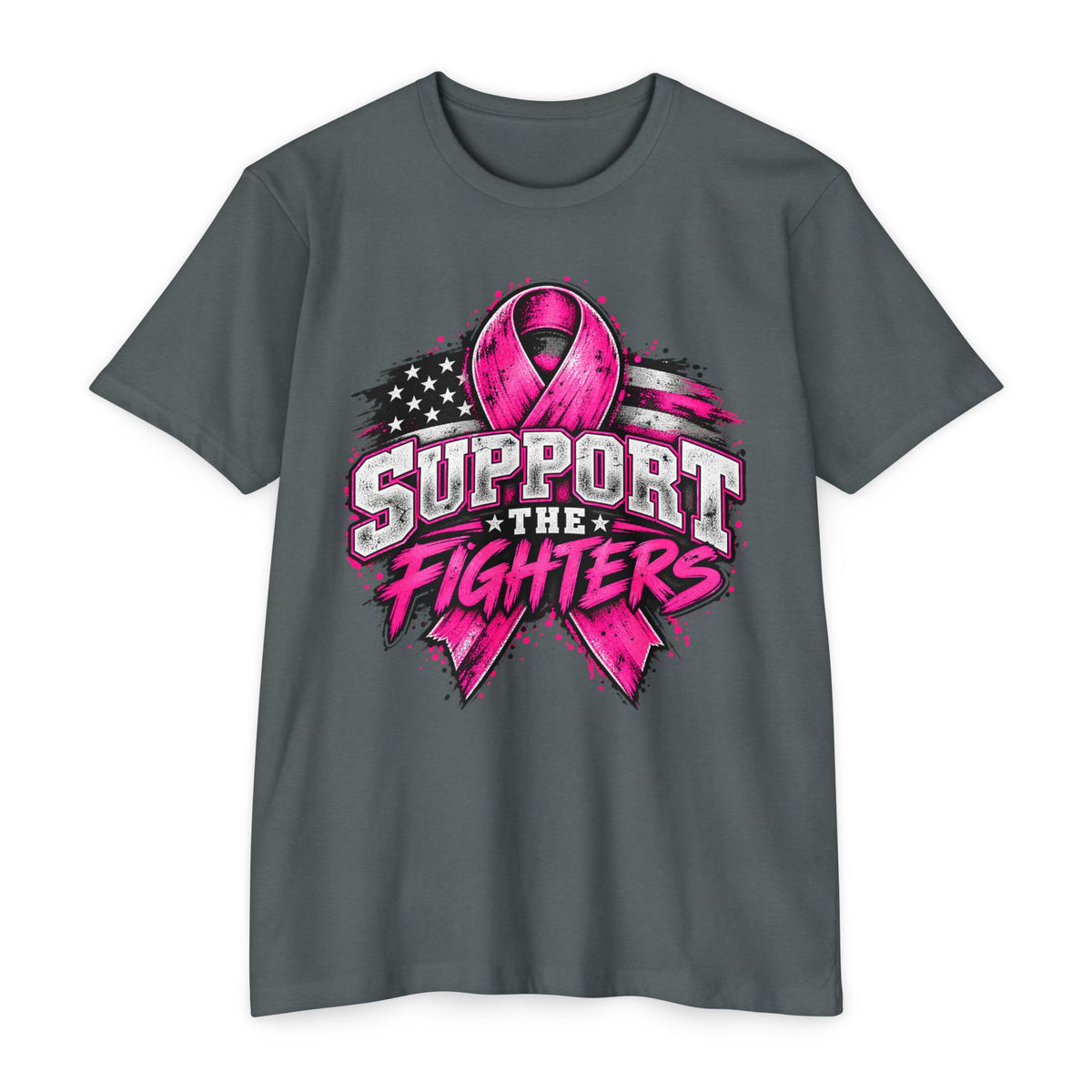 Support the Fighters Breast Cancer Awareness T-Shirt – Pink Ribbon Unisex Tee