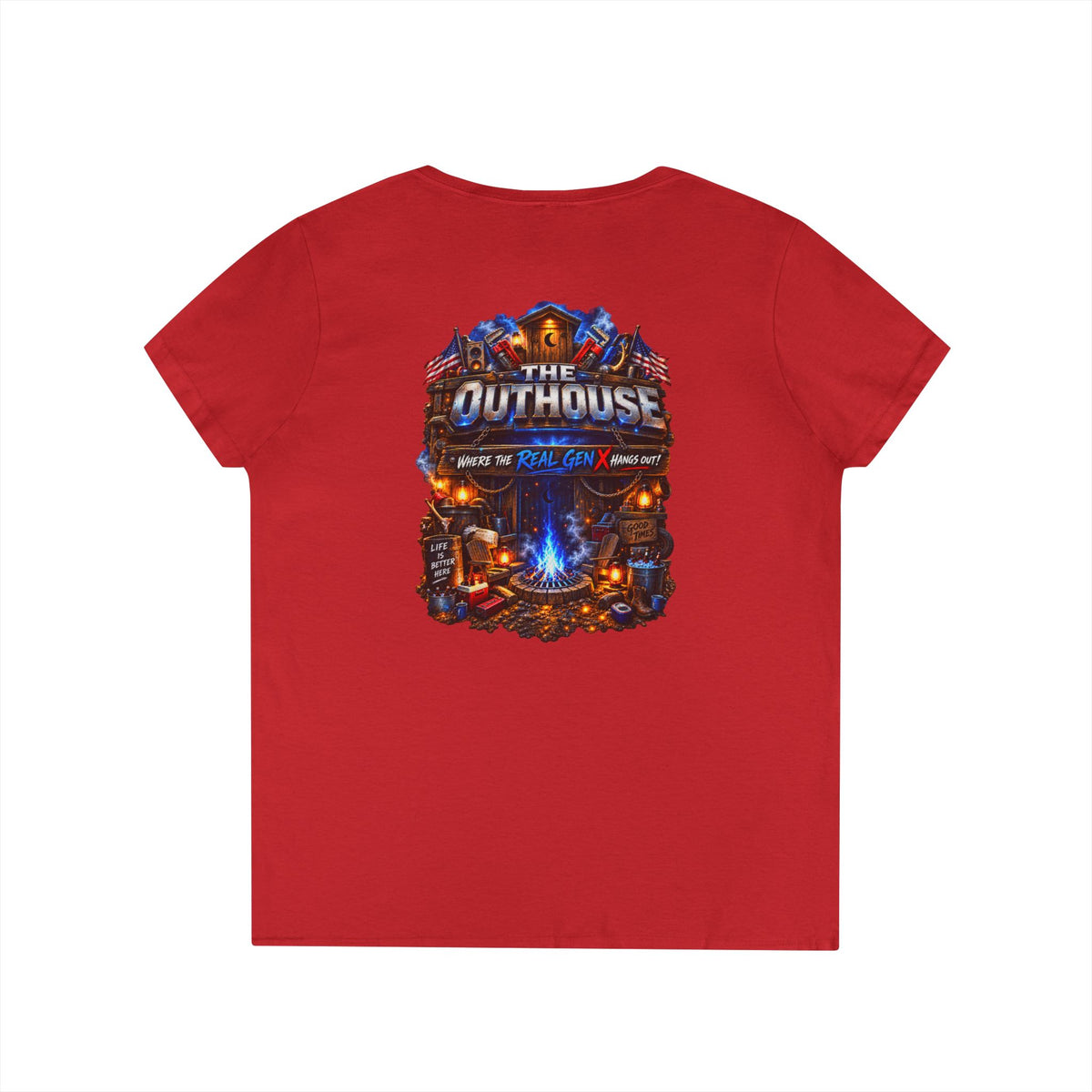Ladies’ OutHouse Gen X V-Neck — Plumbing God’s Pick