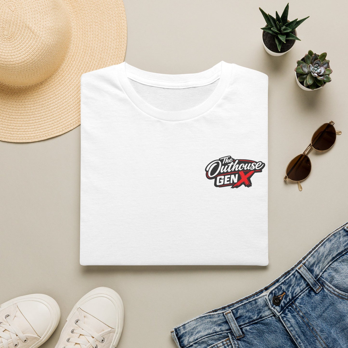 Gen X "Raised Outside" T-Shirt — Retro Outhouse Vintage Graphic Tee